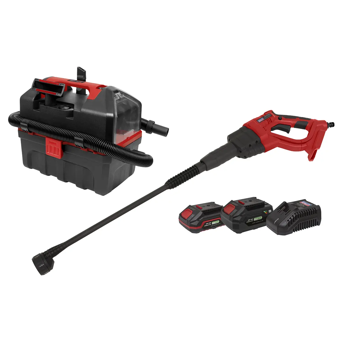 Sealey 2 X Sv20 Series Cordless Power Tool Car Cleaning Kit 20V - 2 Batteries Cp20vcombo11 1