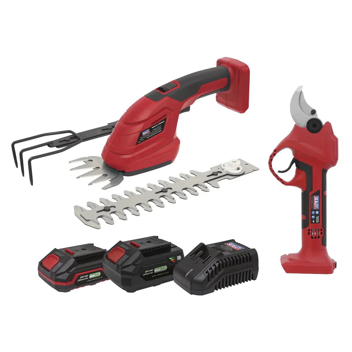 Sealey 2 X Sv20 Series Cordless Power Tool Gardening Kit 20V - 2 Batteries Cp20vcombo14 1