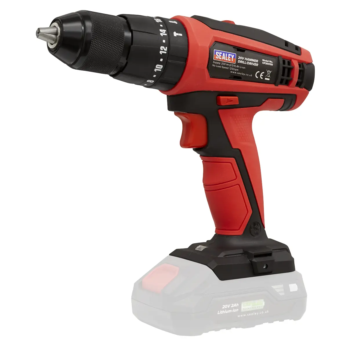 Sealey Sv20 Series 13Mm Cordless Combi Drill 20V - Body Only Cp20vdd 1