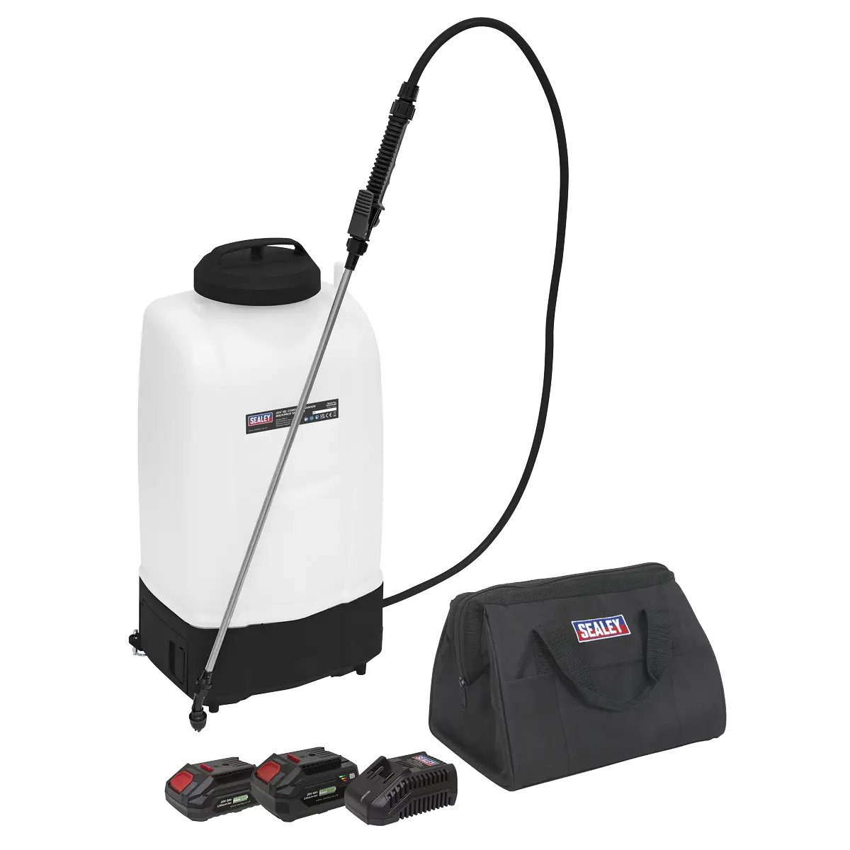 Sealey Sv20 Series 15L Cordless Garden Backpack Sprayer 20V - 2 Batteries Cp20vgbskit 1