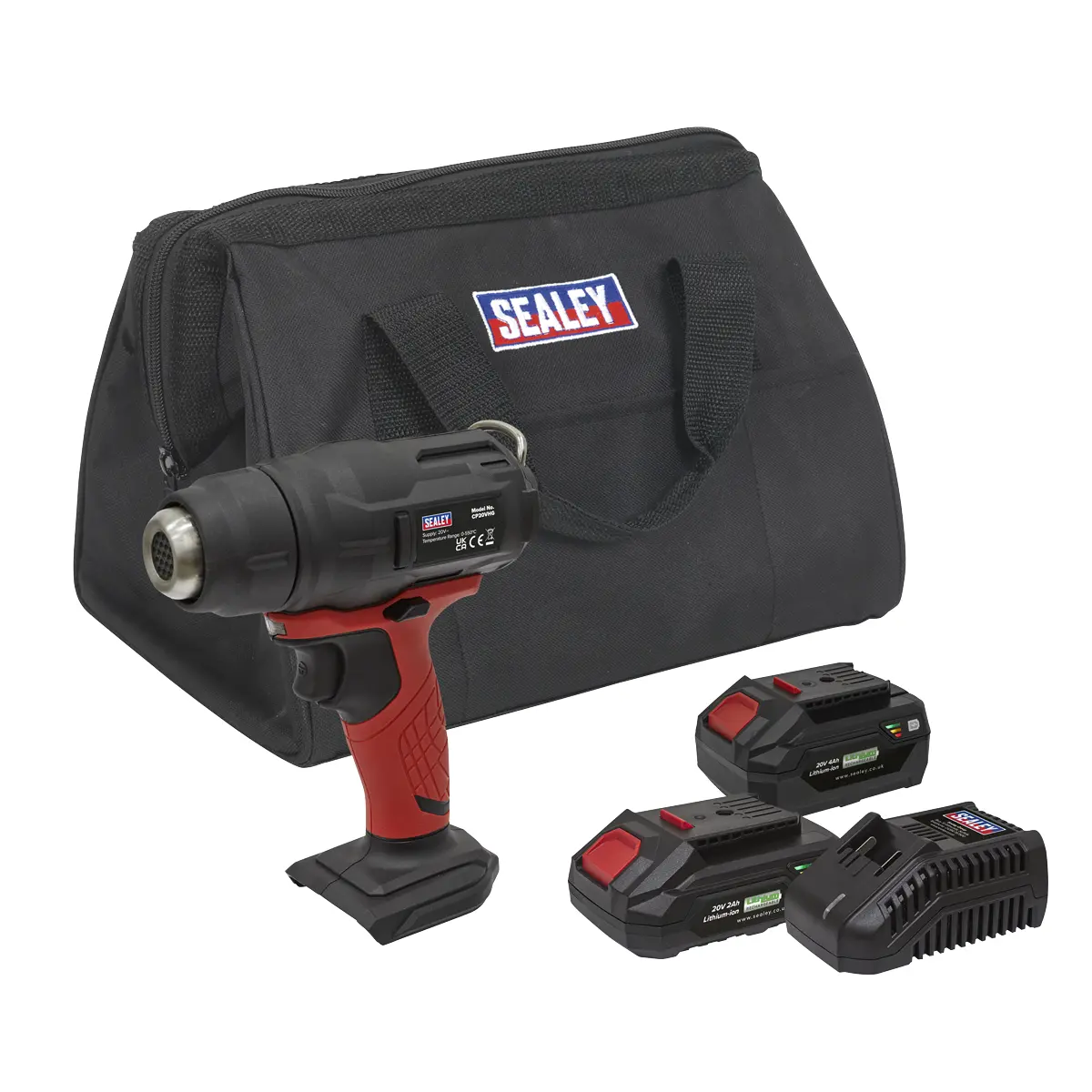Sealey Sv20 Series Cordless Heat Gun Kit 20V - 2 Batteries Cp20vhgkit2 1