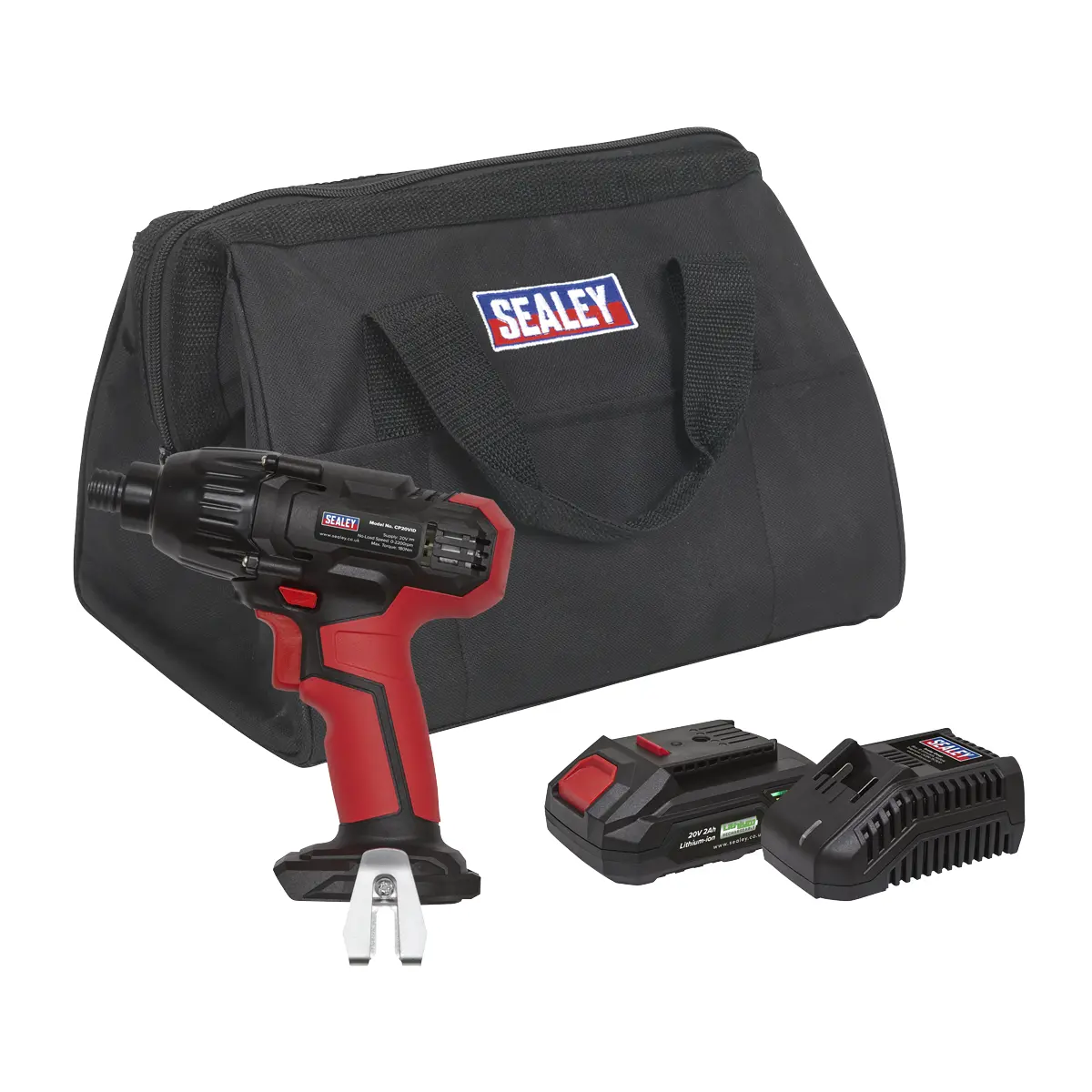 Sealey Sv20 Series 1/4"Hex Drive Cordless Impact Driver Kit 20V 2Ah Cp20vidkit1 1