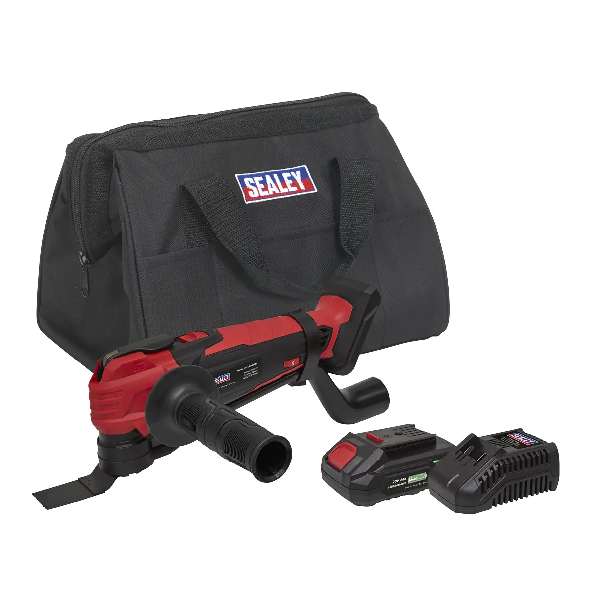 Sealey Sv20 Series Cordless Oscillating Multi-Tool Kit 20V 2Ah Cp20vmtkit1 1