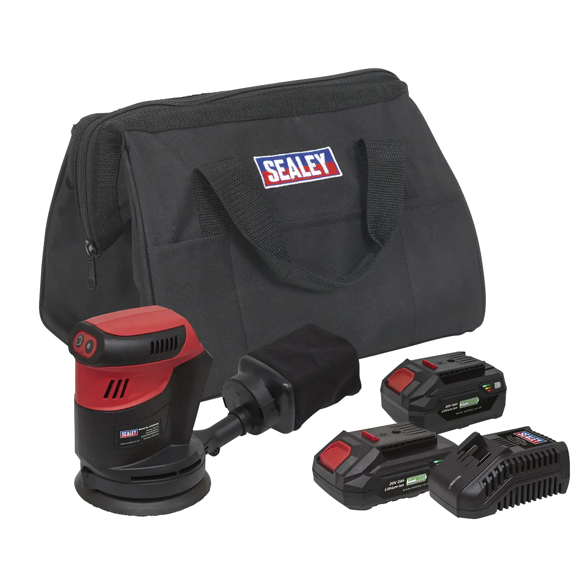 Sealey Sv20 Series 125Mm Cordless Orbital Palm Sander Kit 20V - 2 Batteries Cp20voskit 1