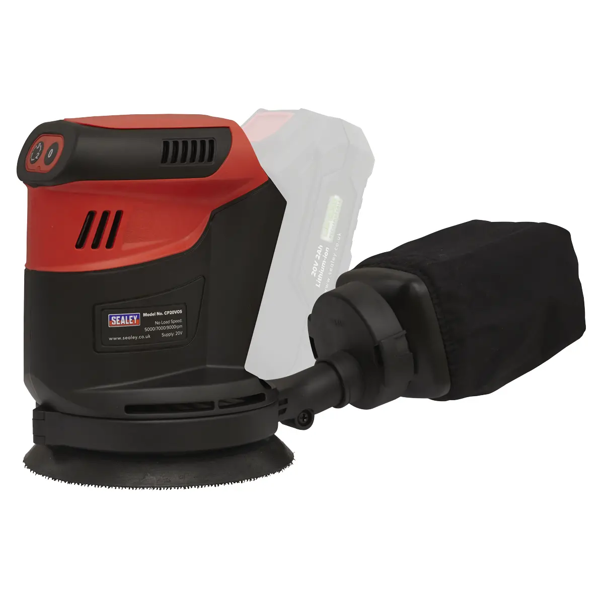 Sealey Sv20 Series 125Mm Cordless Orbital Palm Sander 20V - Body Only Cp20vos 1