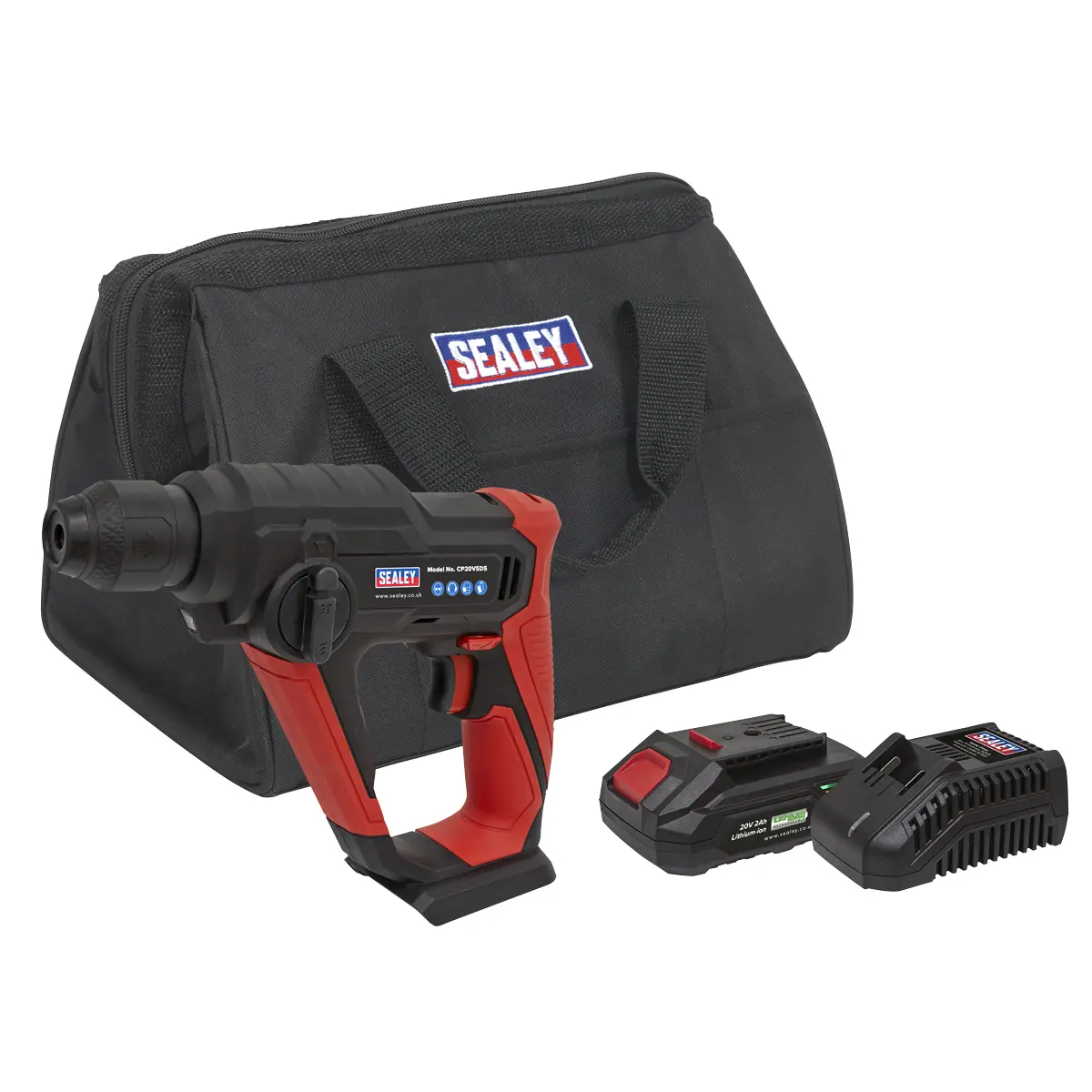 Sealey Sv20 Series Sds Plus Cordless Rotary Hammer Drill Kit 20V 2Ah Cp20vsdskit1 1