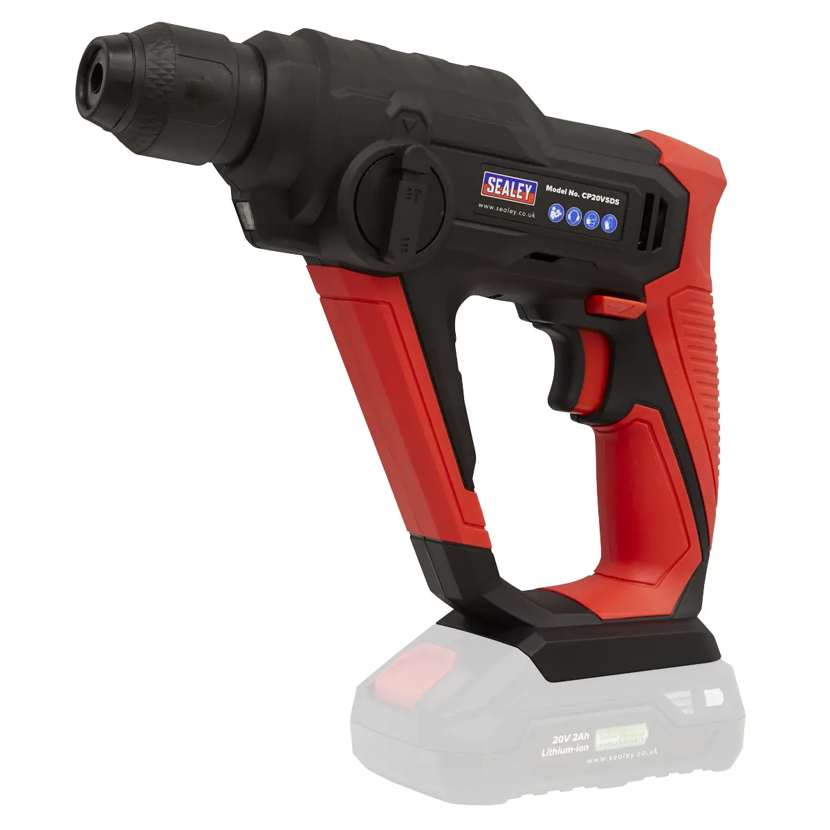 Sealey Sv20 Series Sds Plus Cordless Rotary Hammer Drill 20V - Body Only Cp20vsds 1