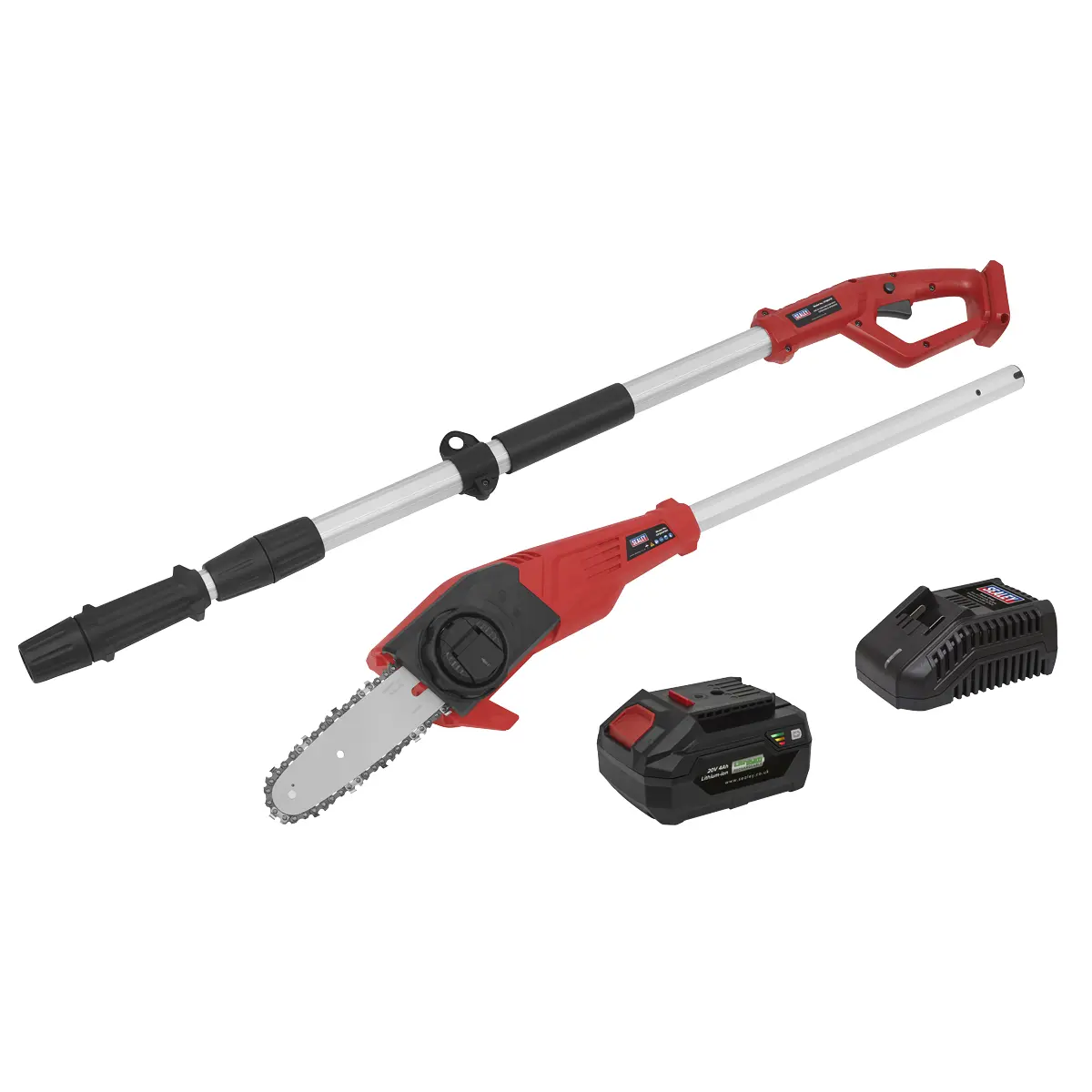 Sealey Sv20 Series 20Cm Cordless Telescopic Chainsaw Kit 20V 4Ah Cp20vtp02 1