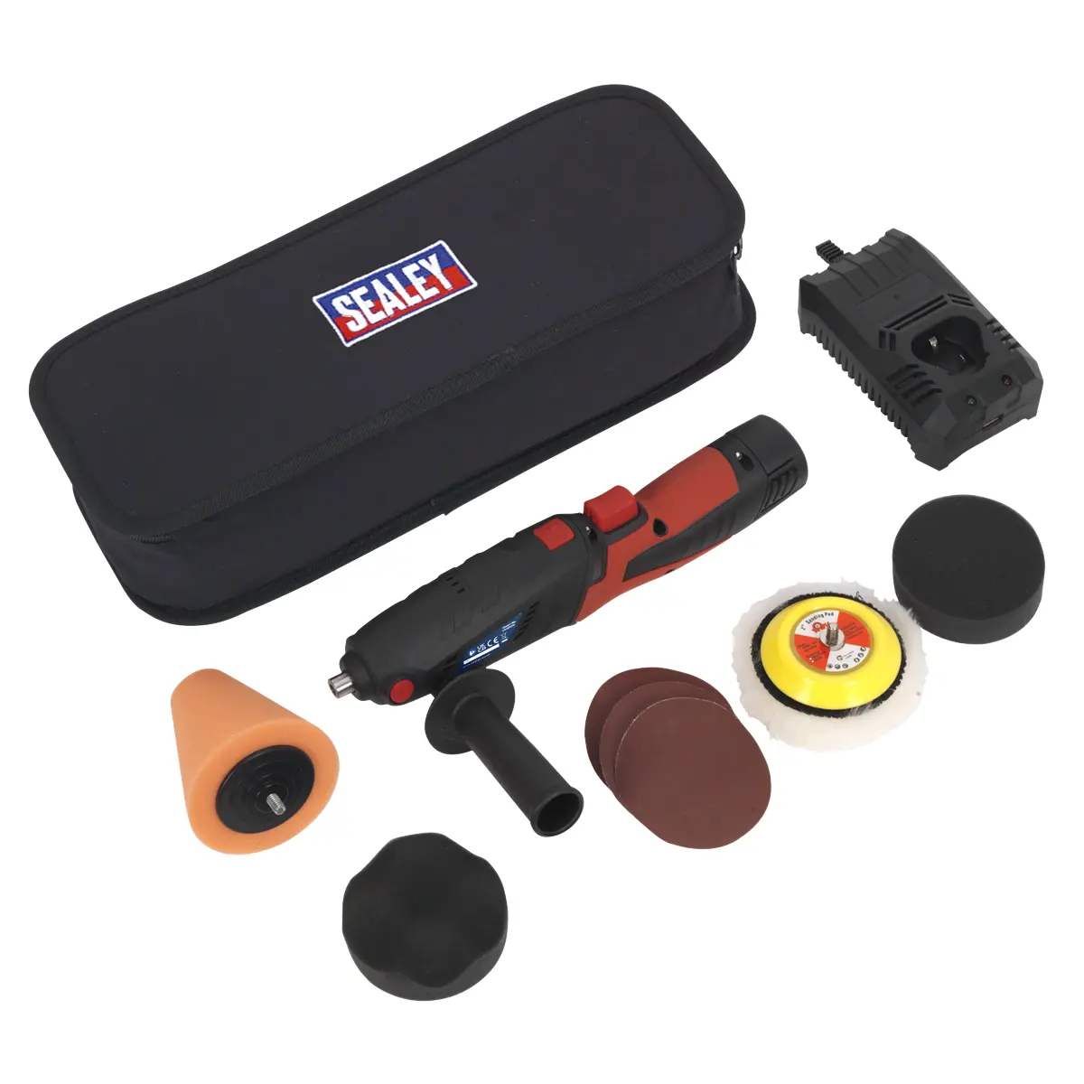 Sealey Cordless Mini Sander/Polisher Kit 75Mm 12V Cp2812v 1