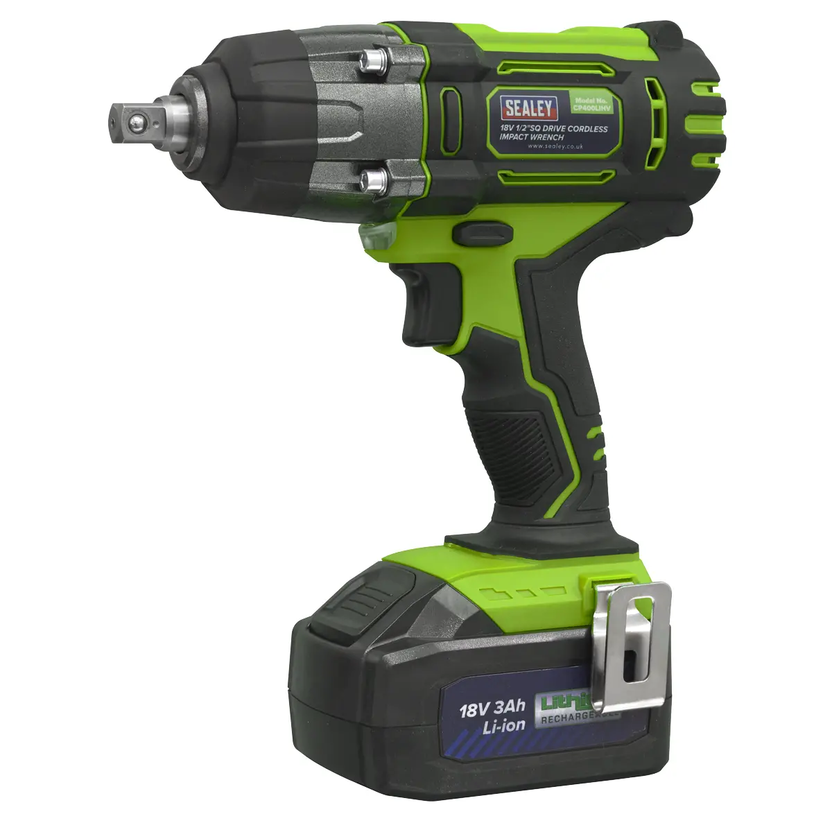 Sealey 1/2"Sq Drive Hi-Vis Cordless Impact Wrench 18V 3Ah Cp400lihv 1