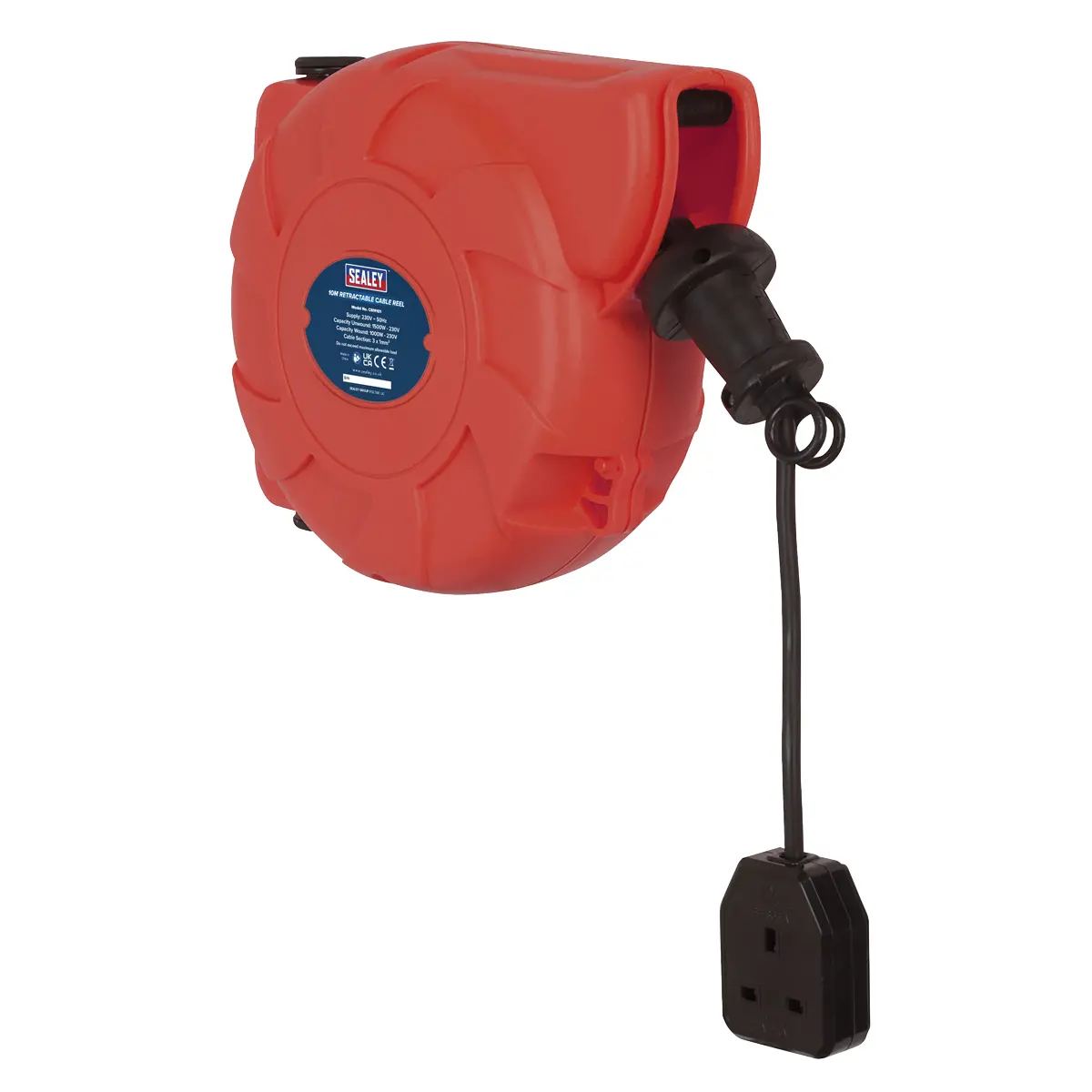 Sealey 10M Retractable Cable Reel System 1 X 230V Crm101 1