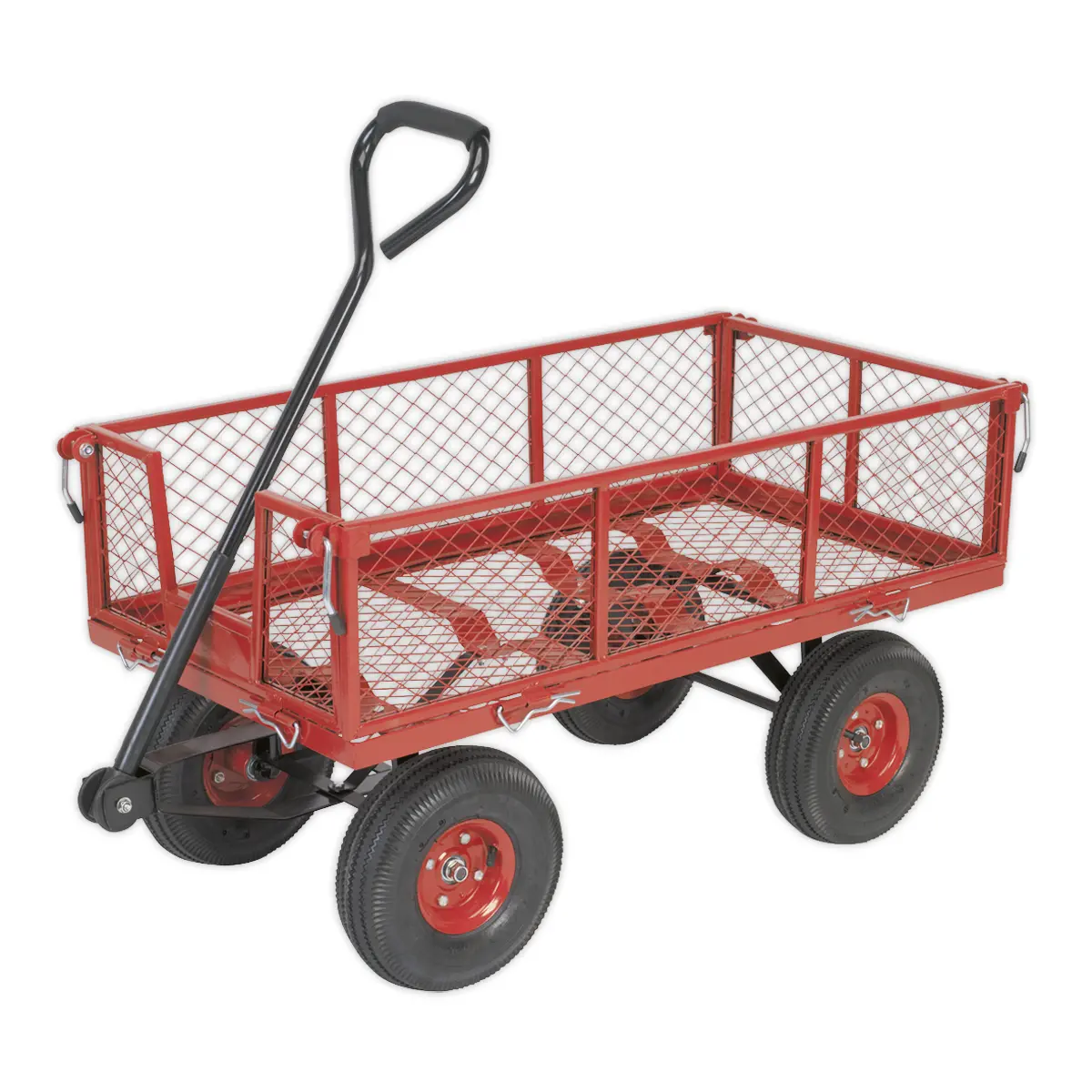 Sealey Platform Truck With Removable Sides & Pneumatic Tyres 200Kg Capacity Cst997 1