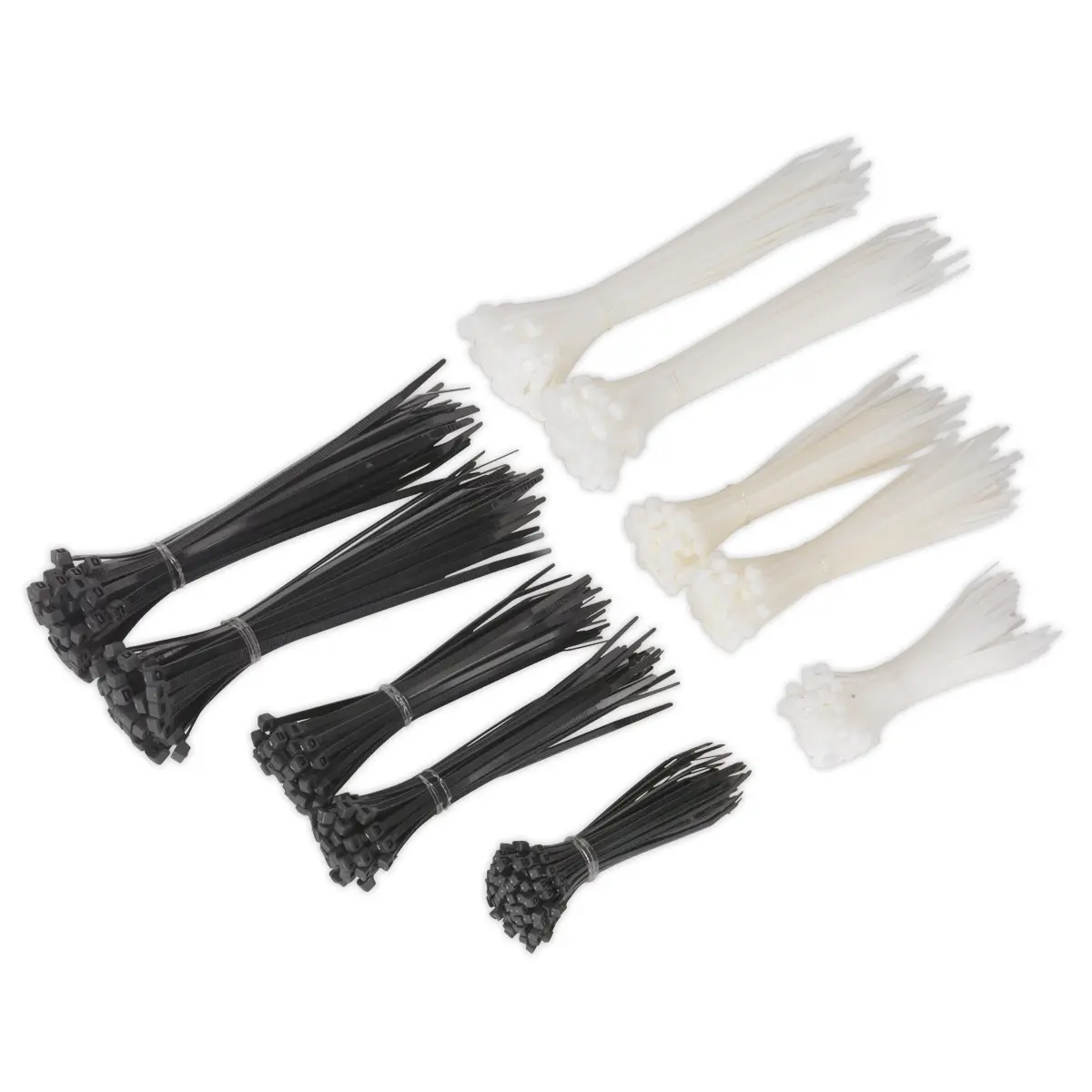 Sealey Cable Tie Assortment, Black/White - Pack Of 600 Ct600bw 1