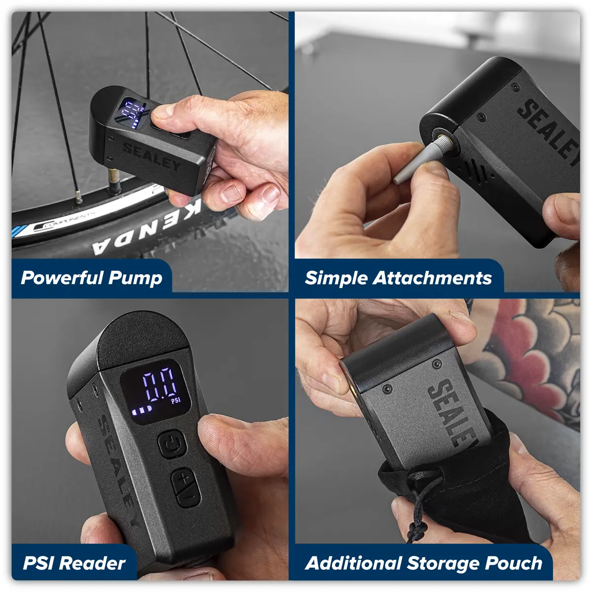 Sealey Mini Digital Bike Pump Cti100 2