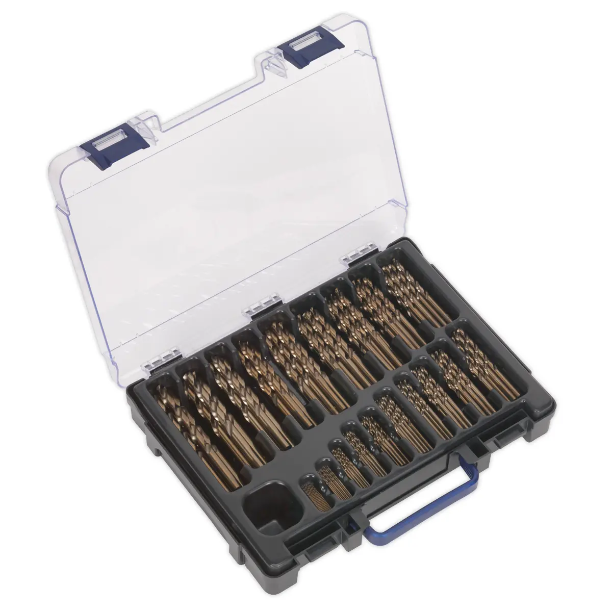 Sealey Hss Cobalt Fully Ground Drill Bit Assortment 1-10Mm 170Pc Dbs170cb 1