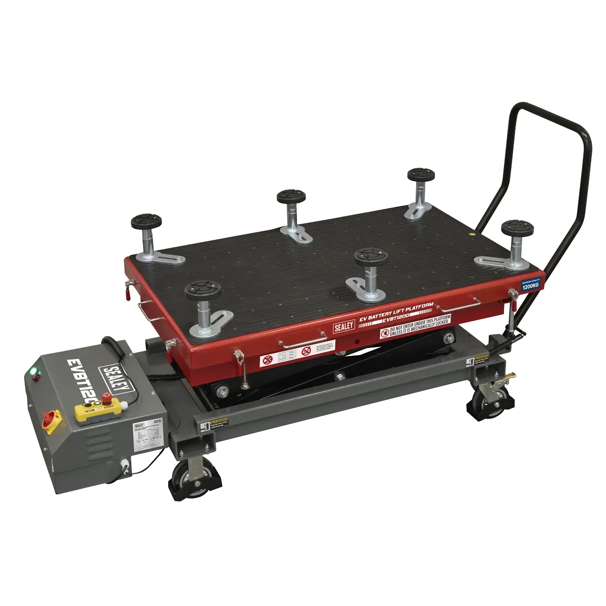 Sealey High Lift Ev Battery Lift/Hydraulic Platform Truck 1200Kg Capacity Evbt1200 1