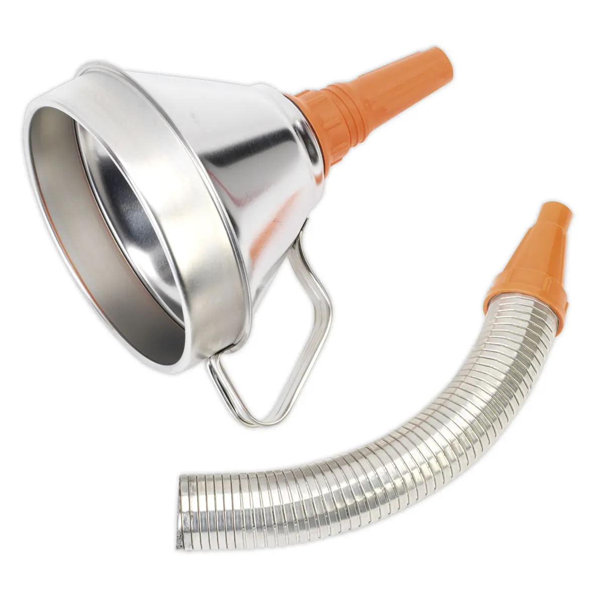 Sealey Metal Flexible Spout Funnel With Filter 160Mm Fm16f 1