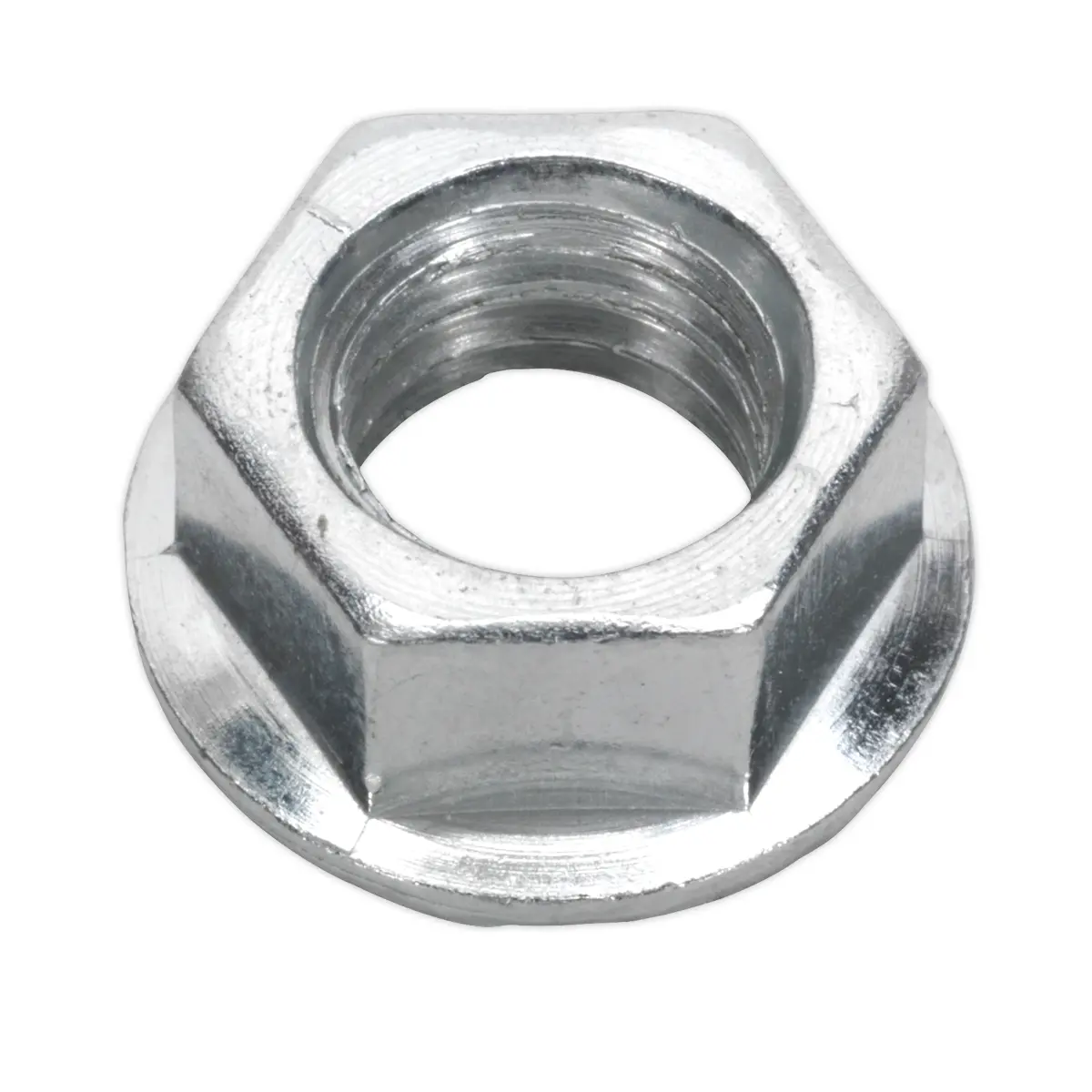 Sealey Zinc Plated Serrated Flange Nut M10 - Pack Of 100 Fn10 1