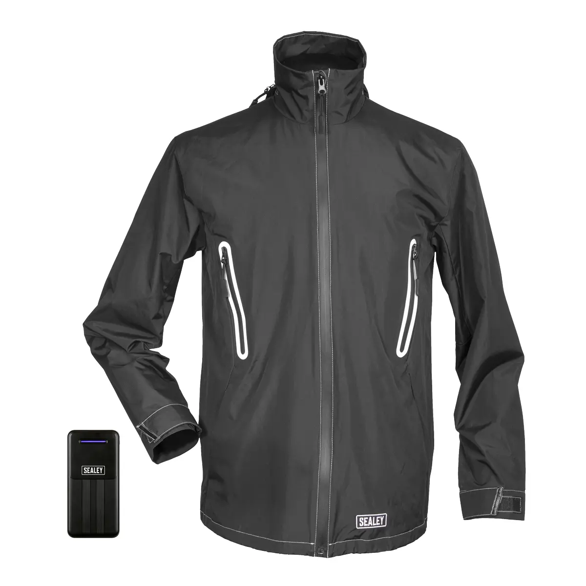 Sealey 5V Heated Rain Jacket With Power Bank 20Ah - X-Large Hj08kit 1
