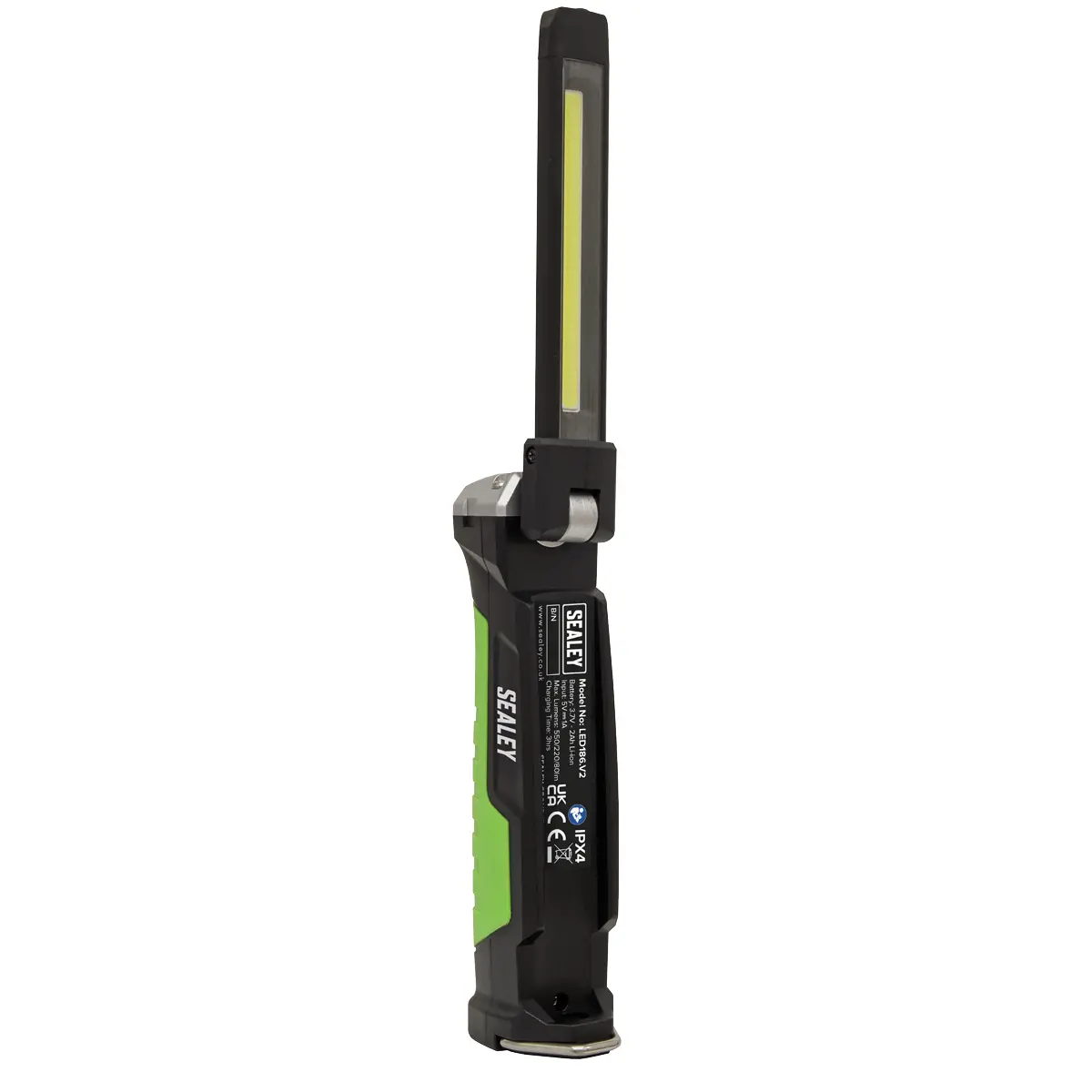 Sealey Rechargeable Slim Folding Inspection Light 6W Cob Led & 1W Smd Led Lithium-Ion Led186 1