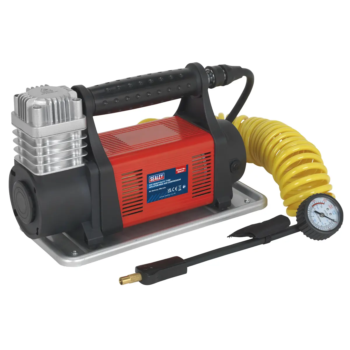 Sealey Heavy-Duty Tyre Inflator/Mini Air Compressor 12V Mac07 1