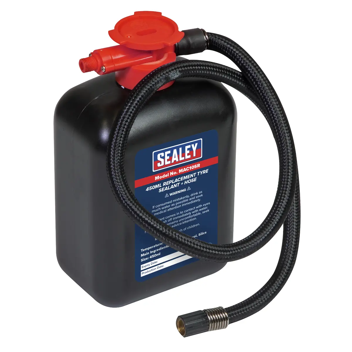 Sealey Replacement Tyre Sealant & Hose 450Ml Mac10sr 1