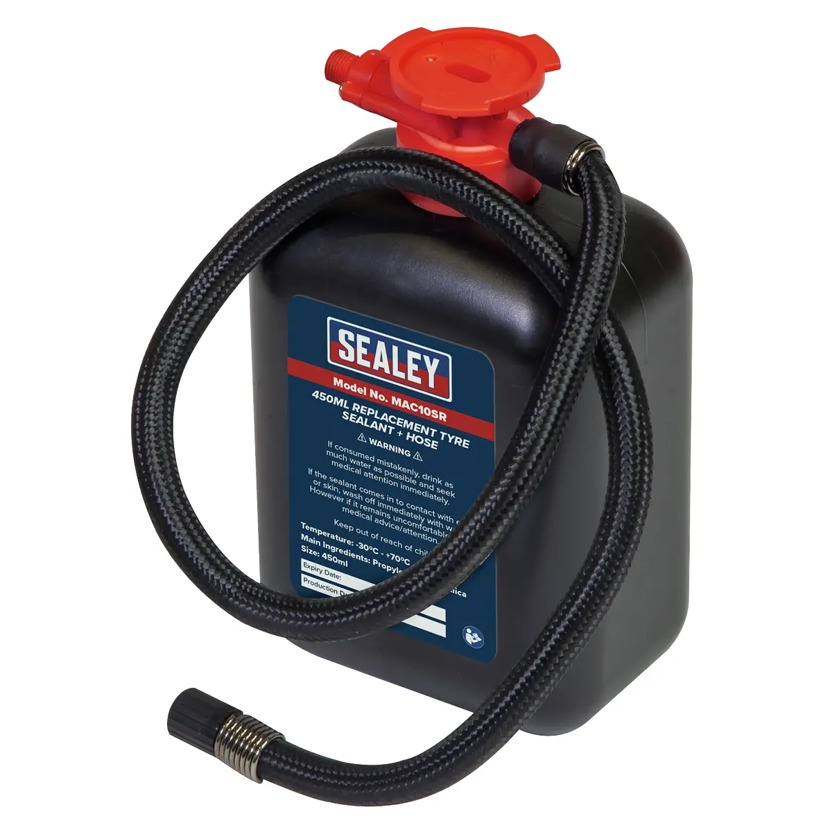 Sealey Replacement Tyre Sealant & Hose 450Ml Mac10sr 2