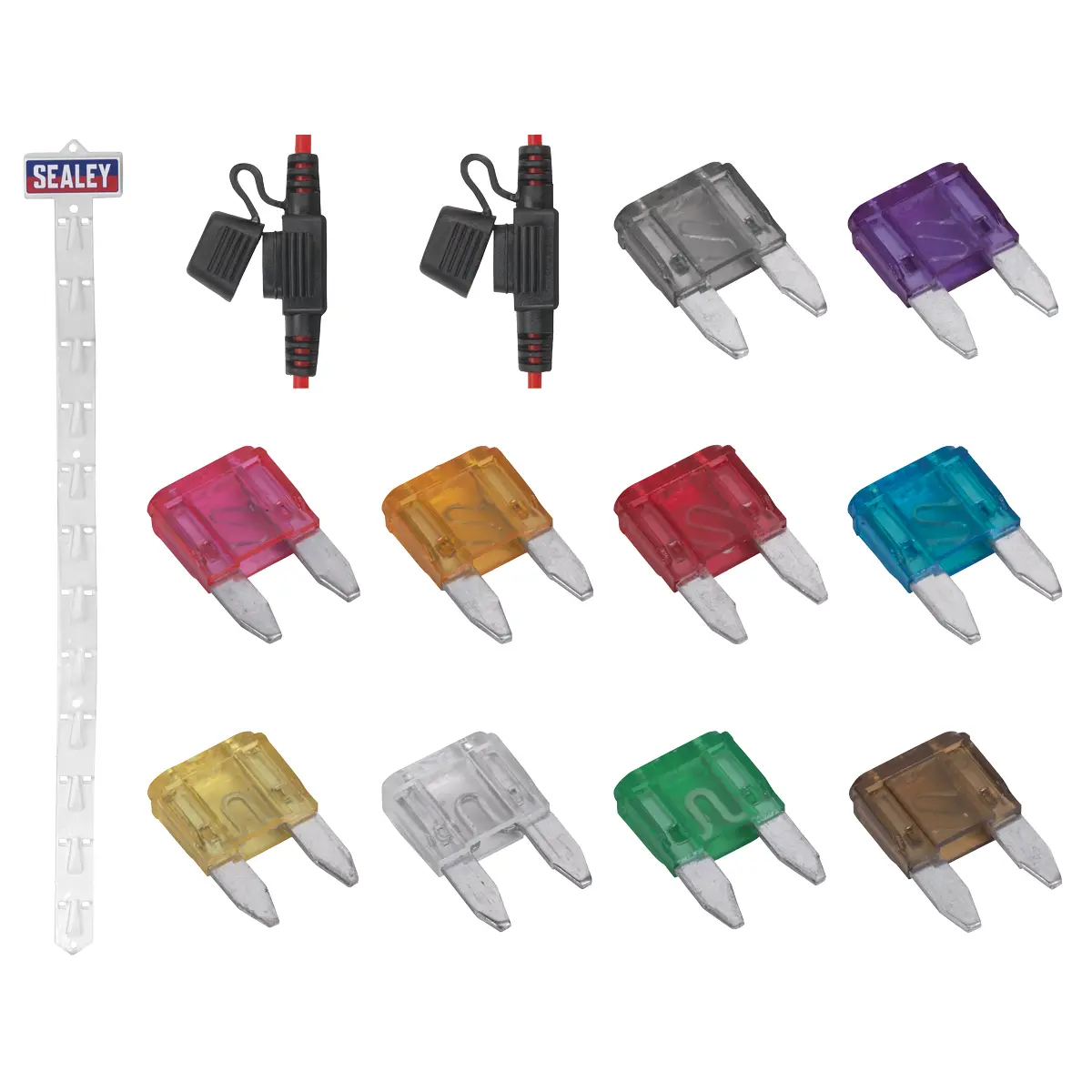 Sealey Clip Strip Deal - Automotive Mini Blade Fuses & Holders Mbfset 1