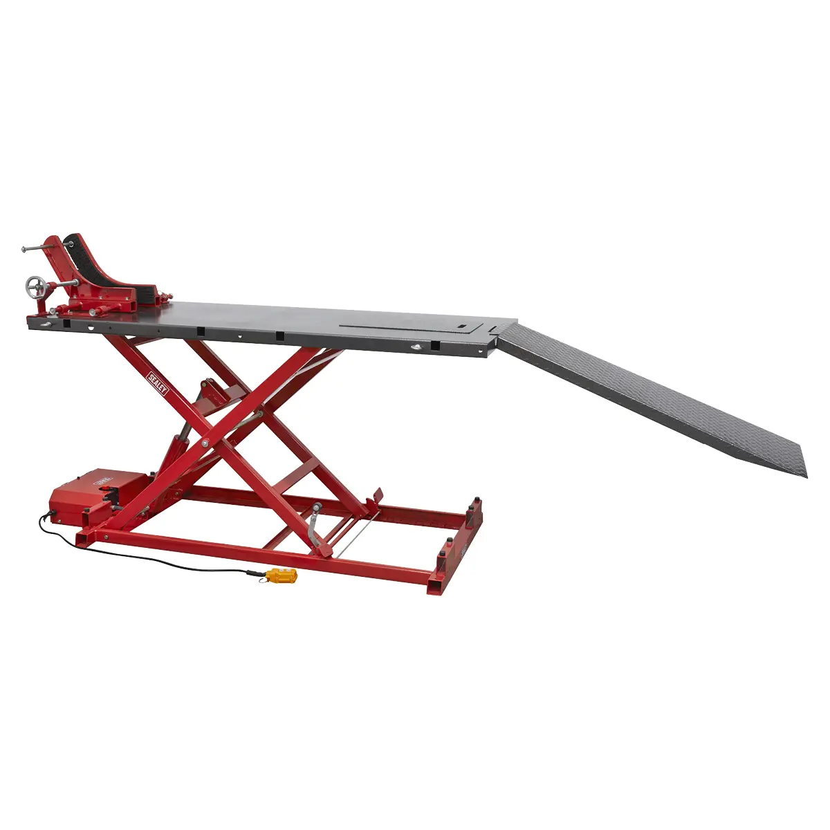 Sealey Heavy-Duty Electro/Hydraulic Motorcycle Lift 680Kg Capacity Mc680e 1