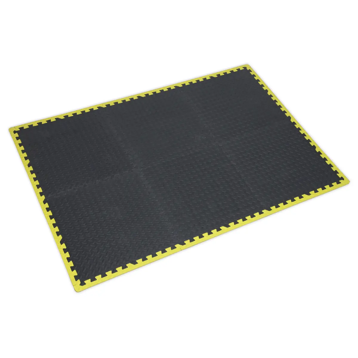 Sealey Interlocking Eva Foam Workshop Mat Set With Hi-Vis Edges 1240 X 1825Mm Mic1218y3 1