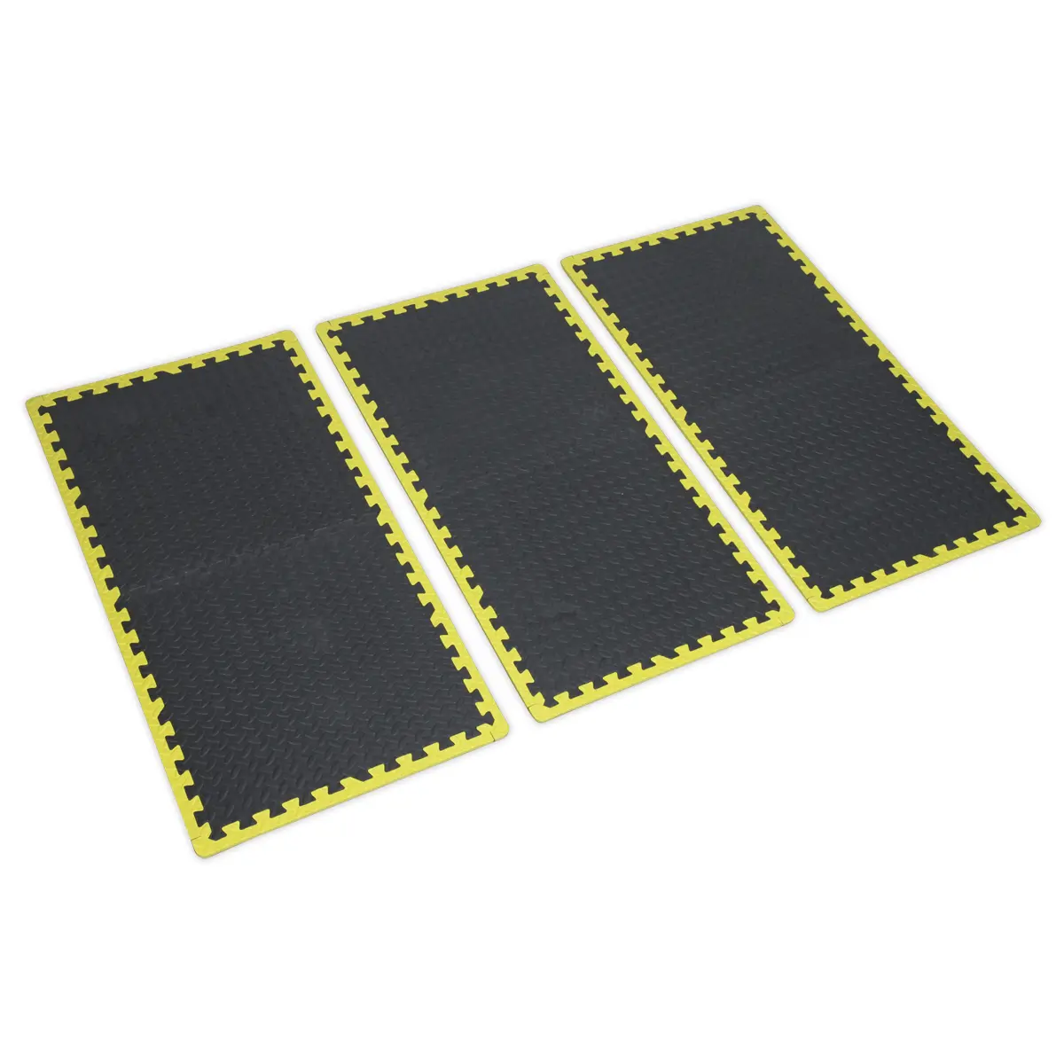 Sealey Interlocking Eva Foam Workshop Mat Set With Hi-Vis Edges 1240 X 1825Mm Mic1218y3 2