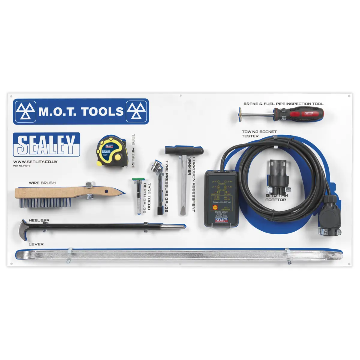 Sealey Mot Tool Board With Tools Motbkit 1