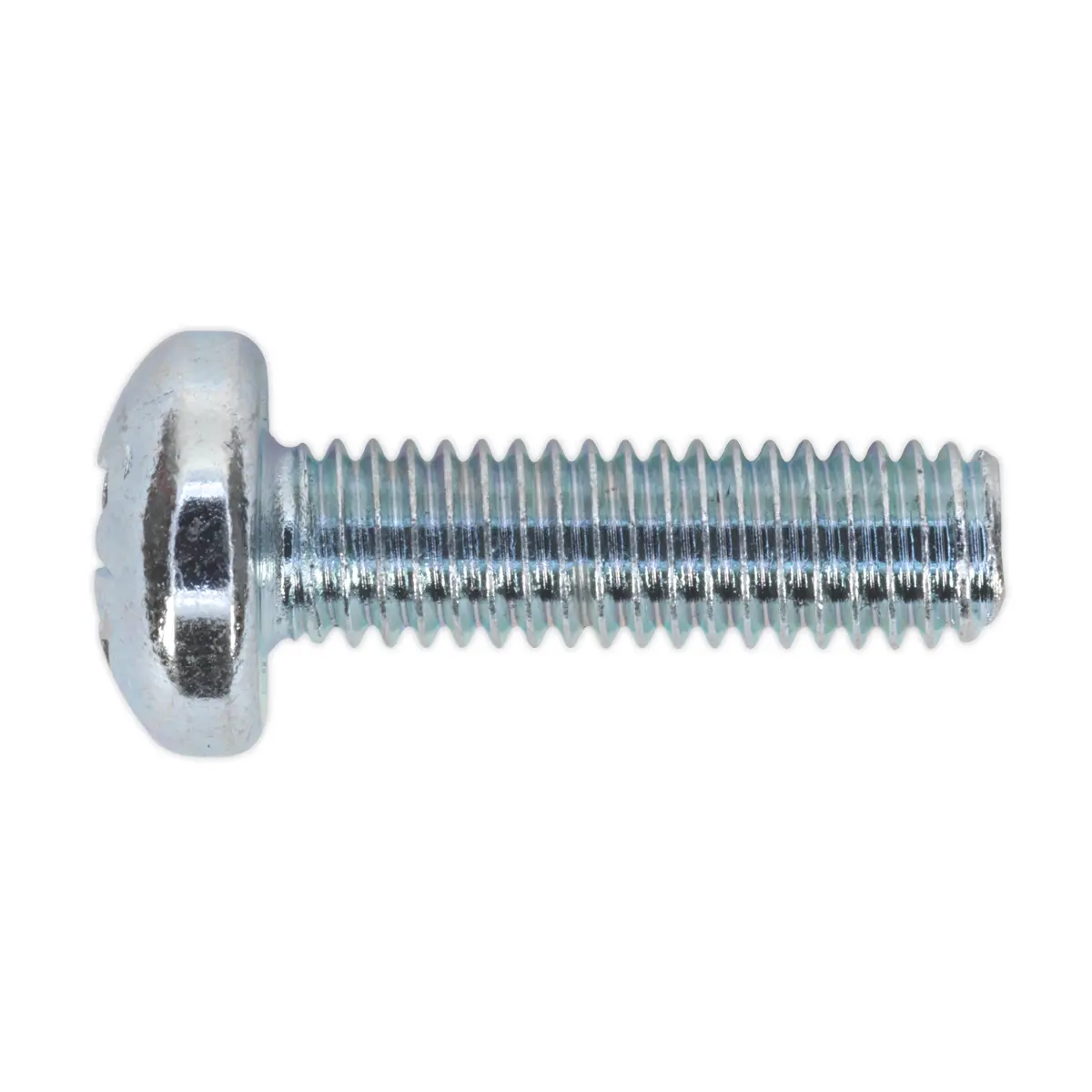 Sealey Zinc Plated Pan Head Pozi Machine Screw M6 X 20Mm, Din 7985Z - Pack Of 50 Msp620 1