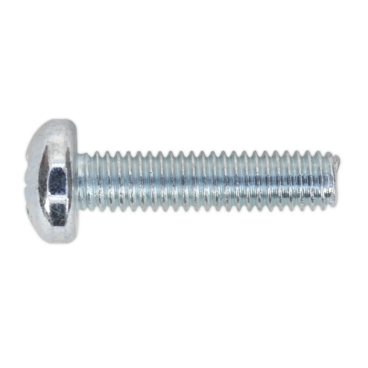 Sealey Zinc Plated Pan Head Pozi Machine Screw M6 X 25Mm, Din 7985Z - Pack Of 50 Msp625 1