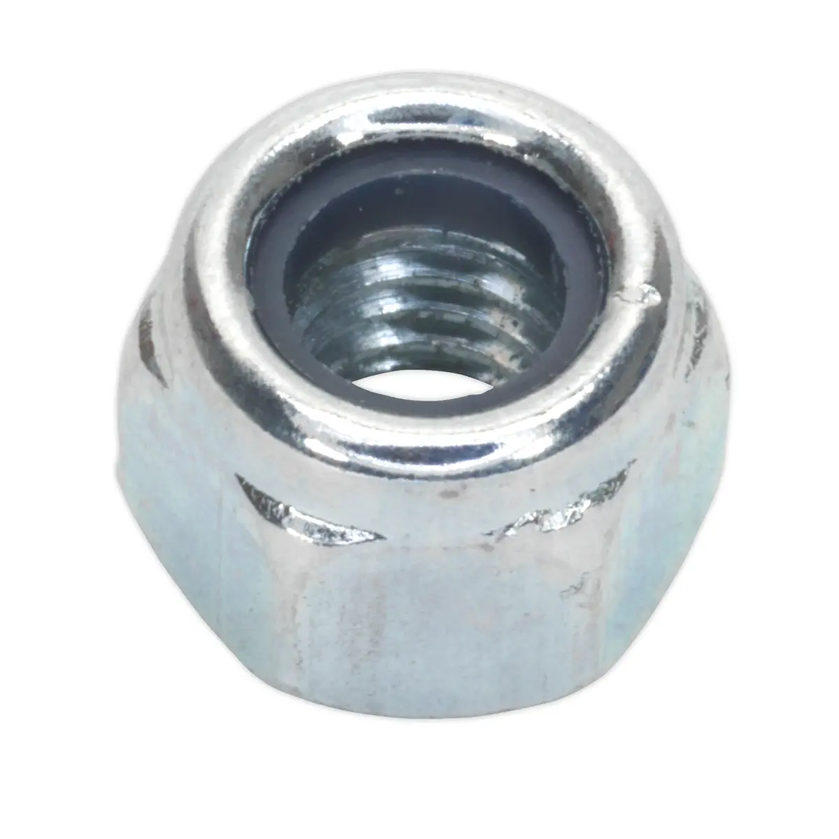 Sealey Zinc Plated Nylon Locknut M6, Din 982 - Pack Of 100 Nln6 1