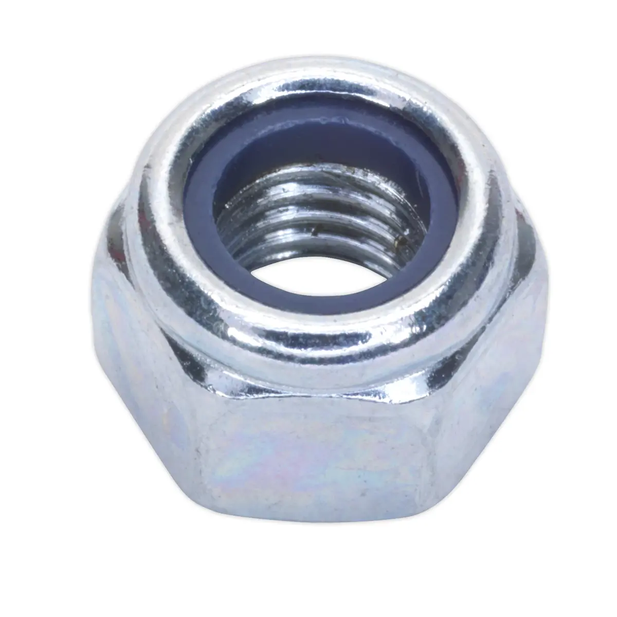 Sealey Zinc Plated Nylon Locknut M8, Din 982 - Pack Of 100 Nln8 1