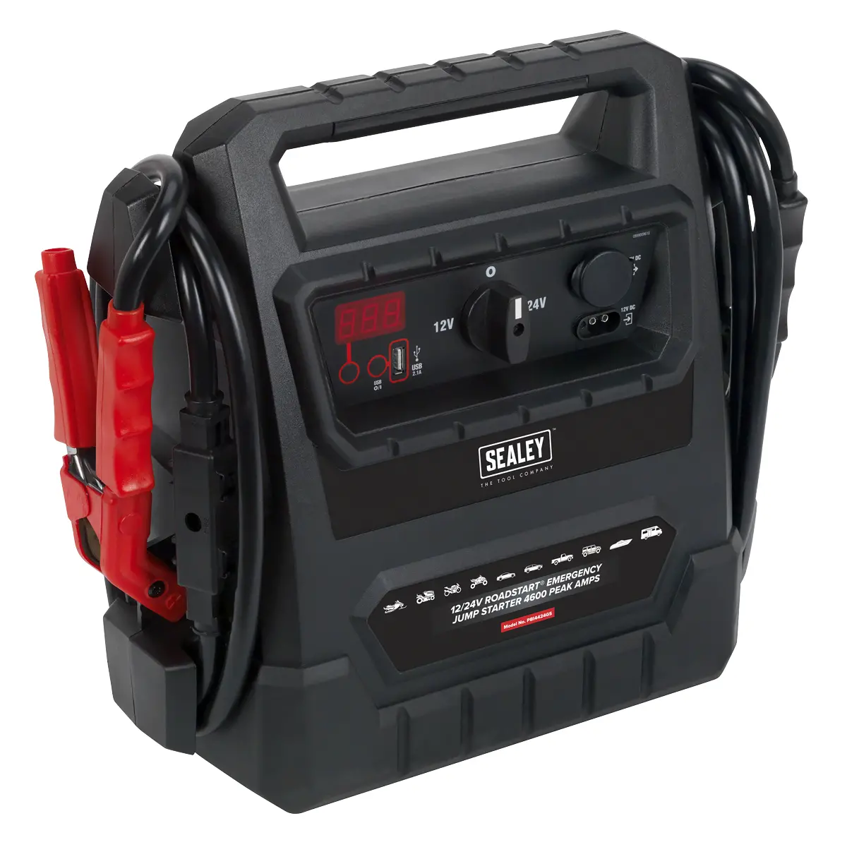 Sealey 12/24V Roadstart® Emergency Jump Starter 4600 Peak Amps Pbi4424gs 1