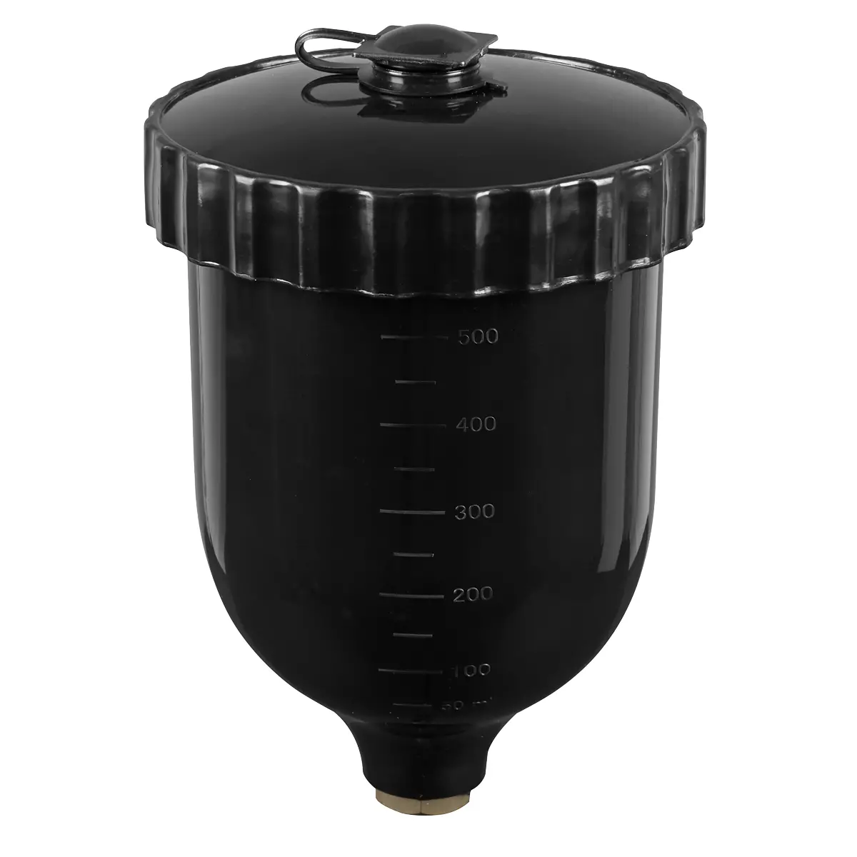 Sealey Uv Paint Spray Gun Pot With Brass Fitting 600Ml - Black Pc02 1