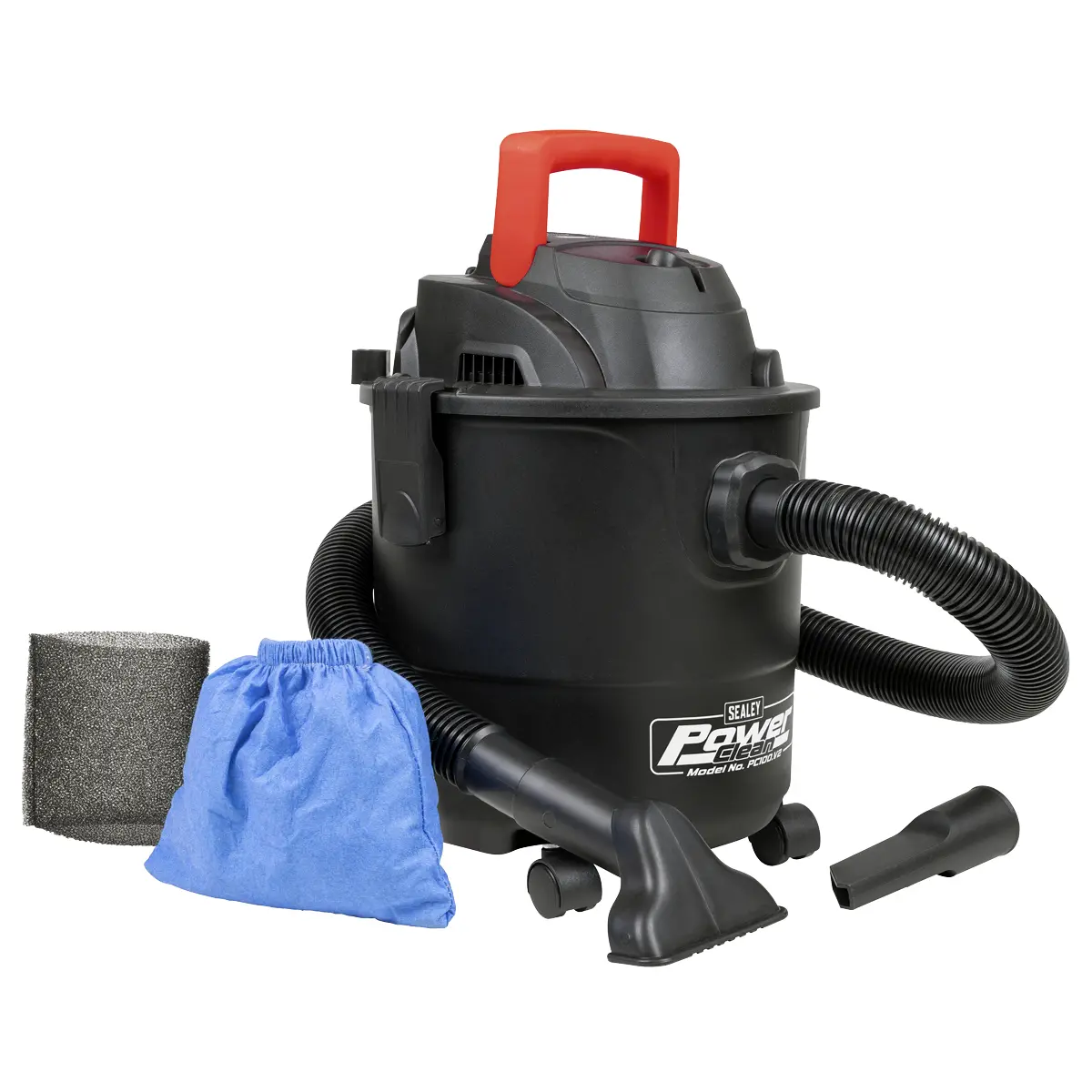 Sealey 10L Vacuum Cleaner Wet & Dry 1200W/230V Pc100 1