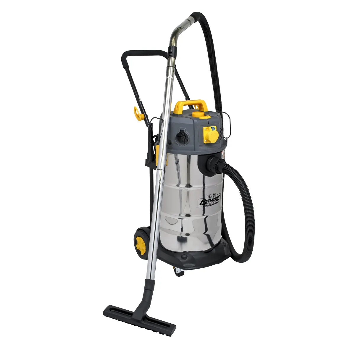 Sealey 38L M Class Dust-Free Vacuum Cleaner Wet & Dry Stainless Steel Drum 1100W/110V Pc380m110v 1