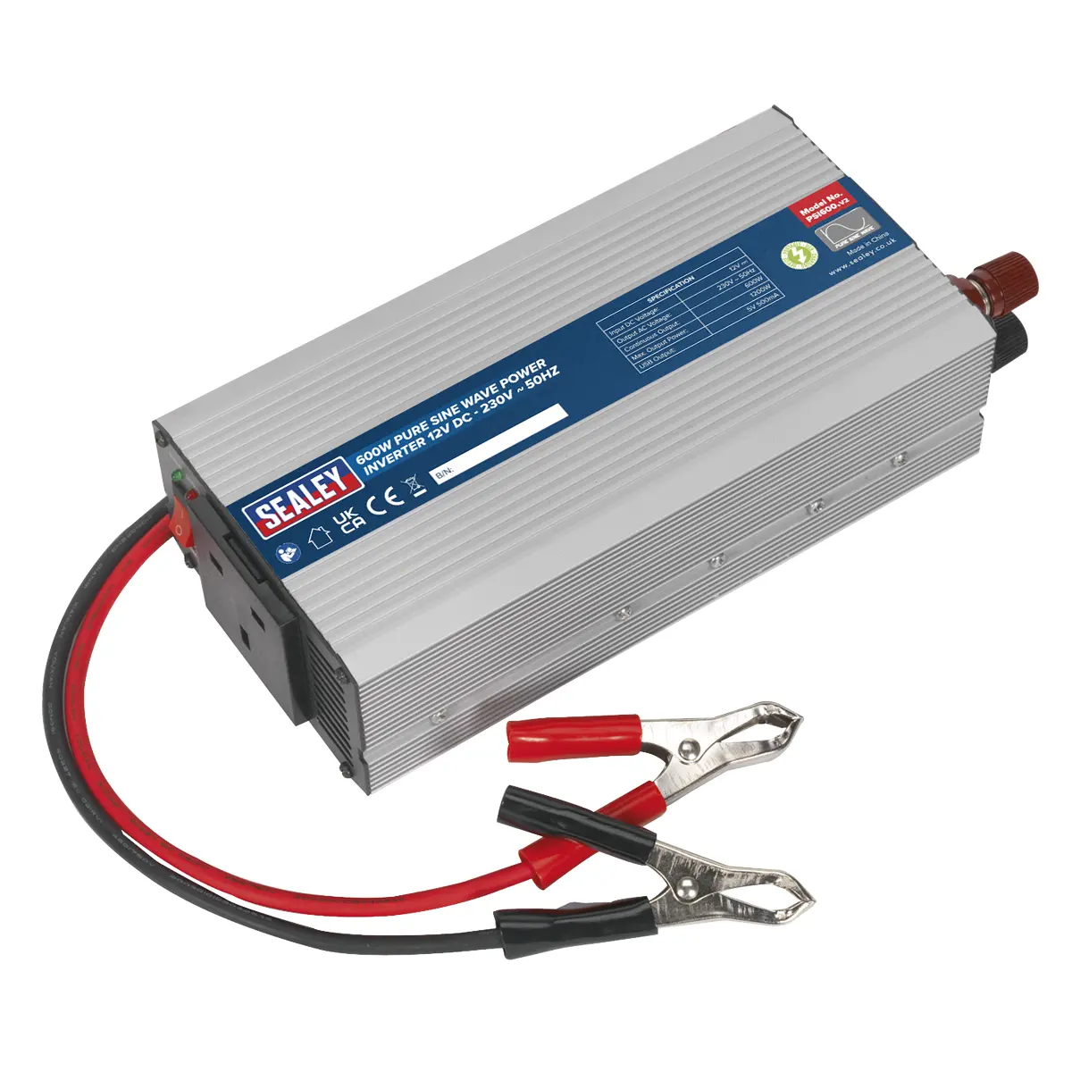 Sealey Pure Sine Wave Power Inverter 600W 12V Psi600 1