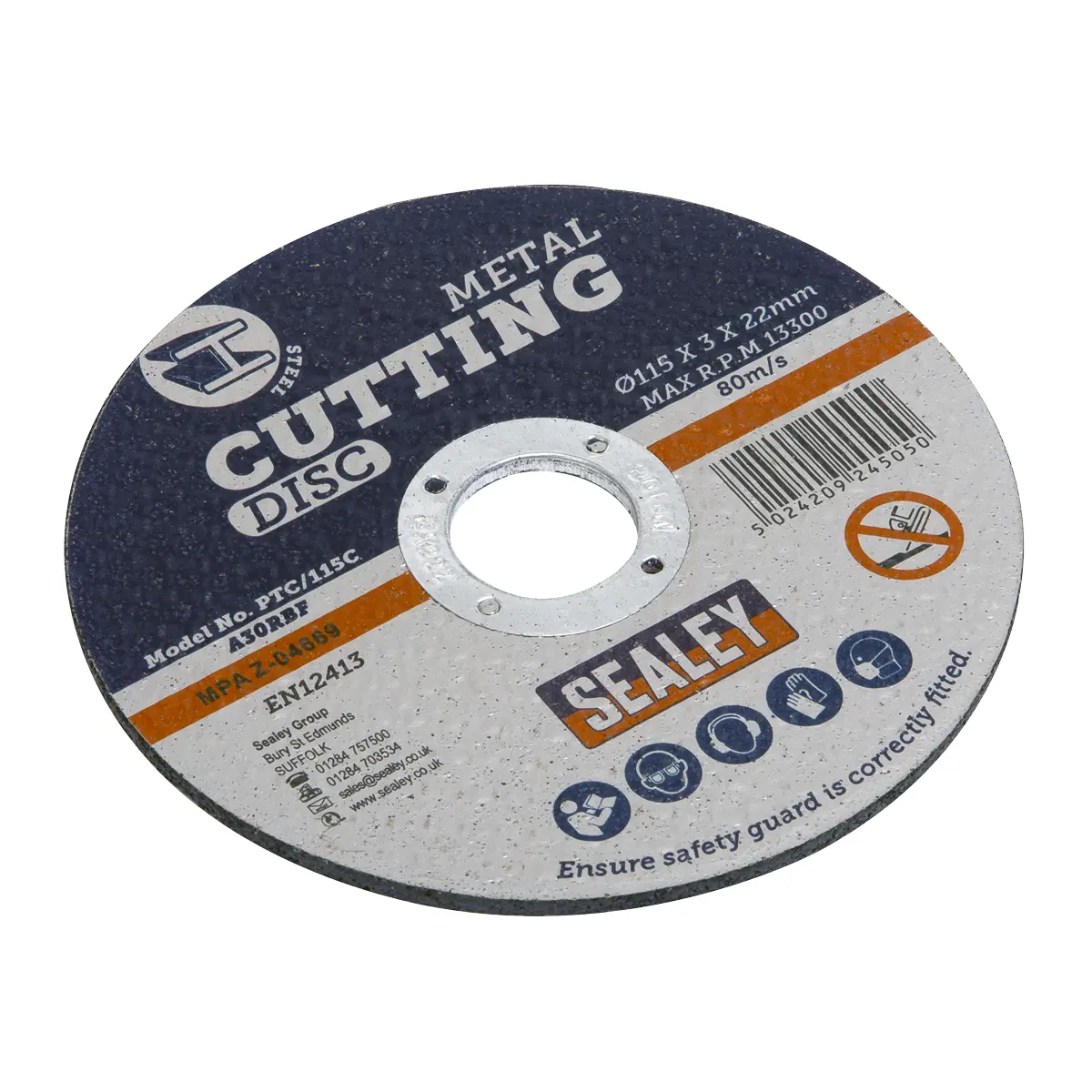 Sealey 115 X 3Mm Cutting Disc 22Mm Bore Ptc/115C 1