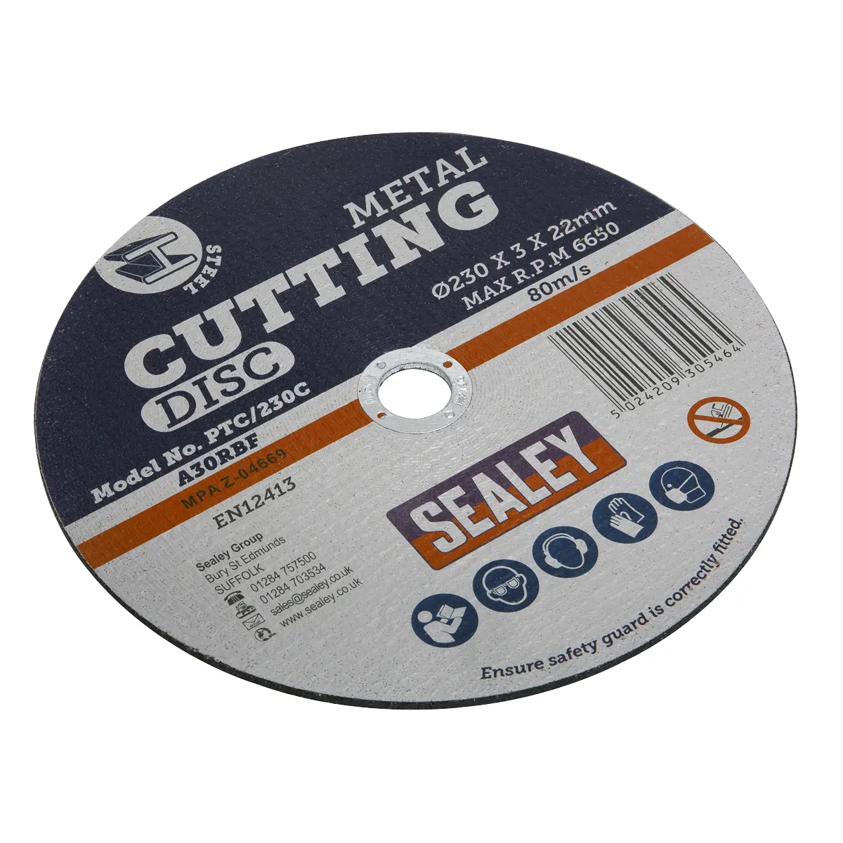 Sealey 230 X 3Mm Cutting Disc 22Mm Bore Ptc/230C 1