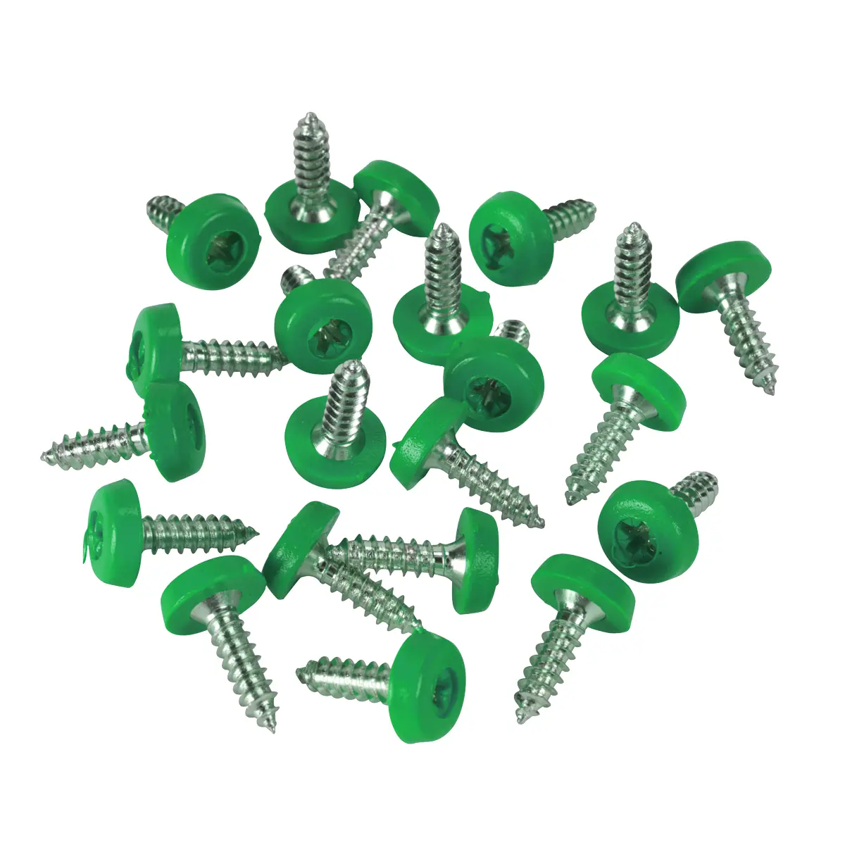 Sealey Numberplate Screws 4.8 X 18Mm, Green - Pack Of 50 Ptnpg 1