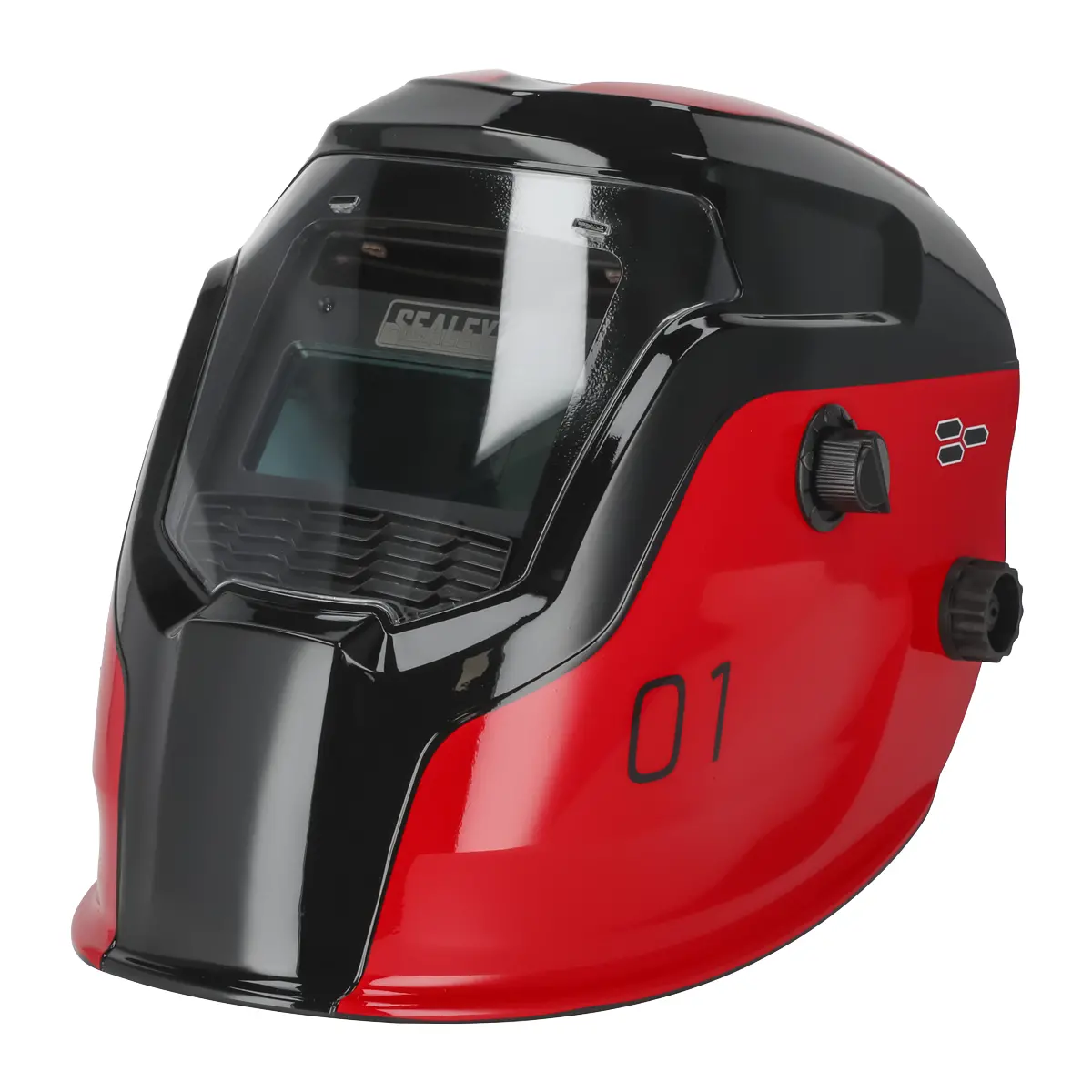 Sealey Auto Darkening Welding Helmet Shade 9-13 - Red Pwh1 1