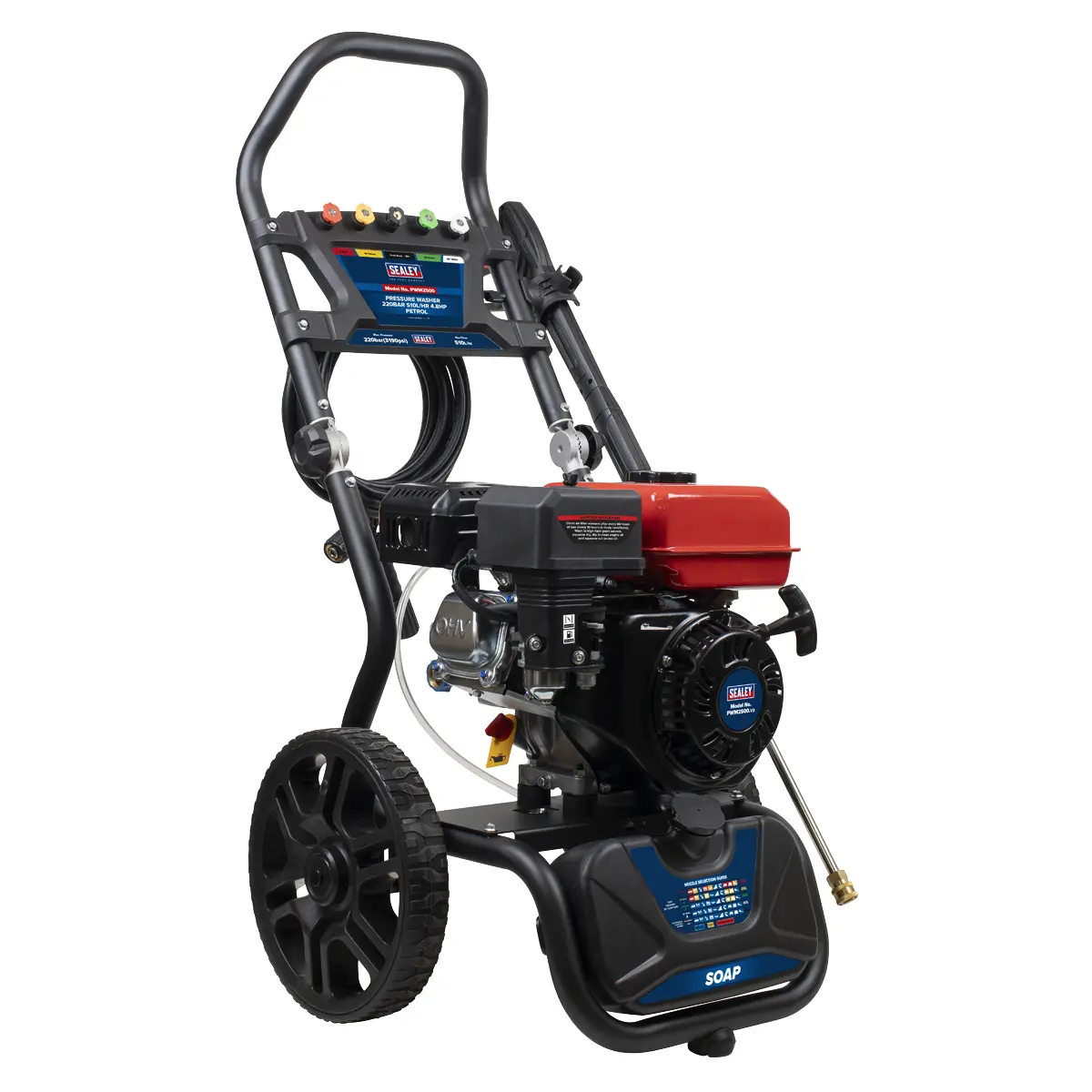 Sealey Pressure Washer 220Bar 570L/Hr 5.8Hp - Petrol Pwm2500 1