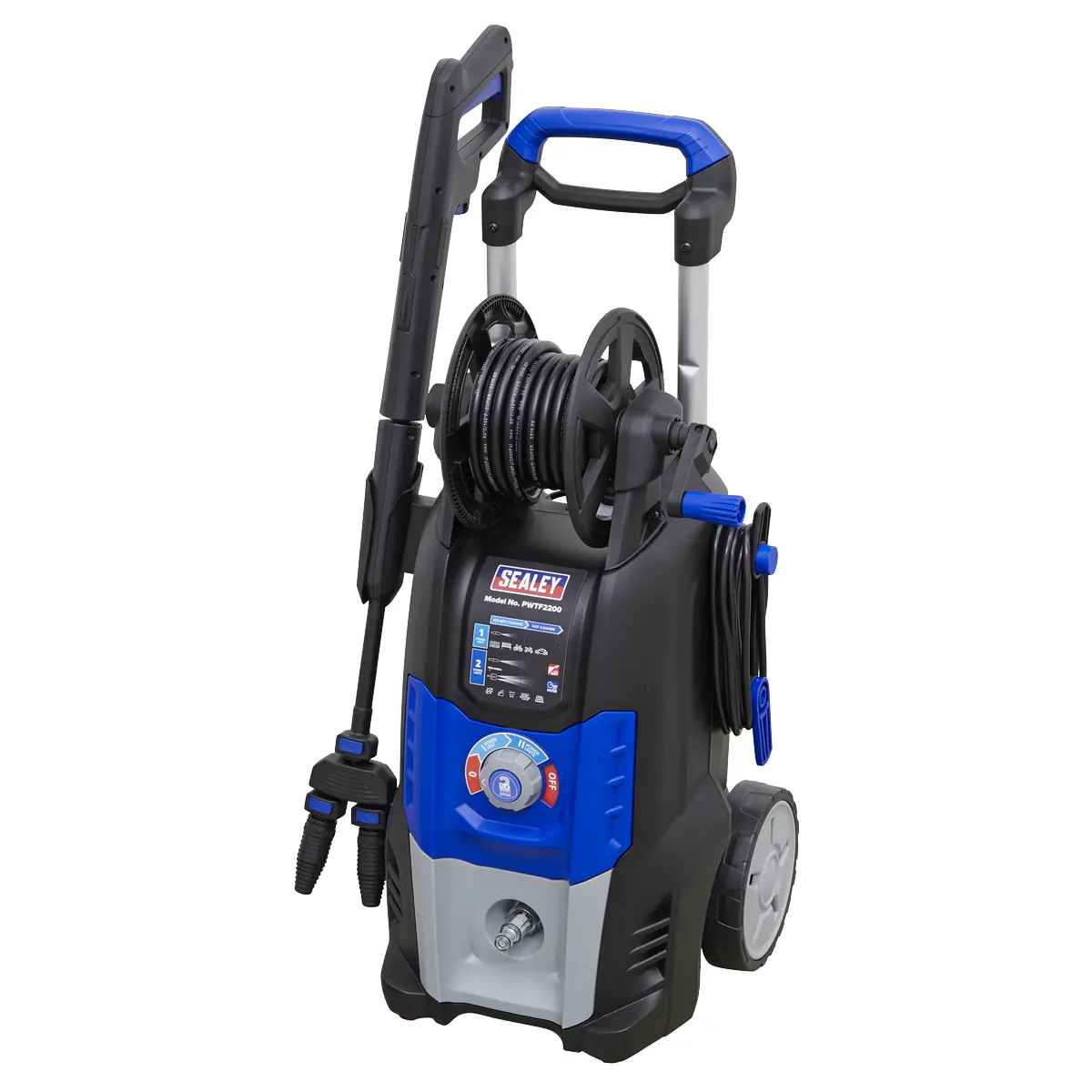 Sealey Twin Pump Pressure Washer With Tss & Rotablast® Nozzle 150Bar 2500W/230V Pwtf2200 1