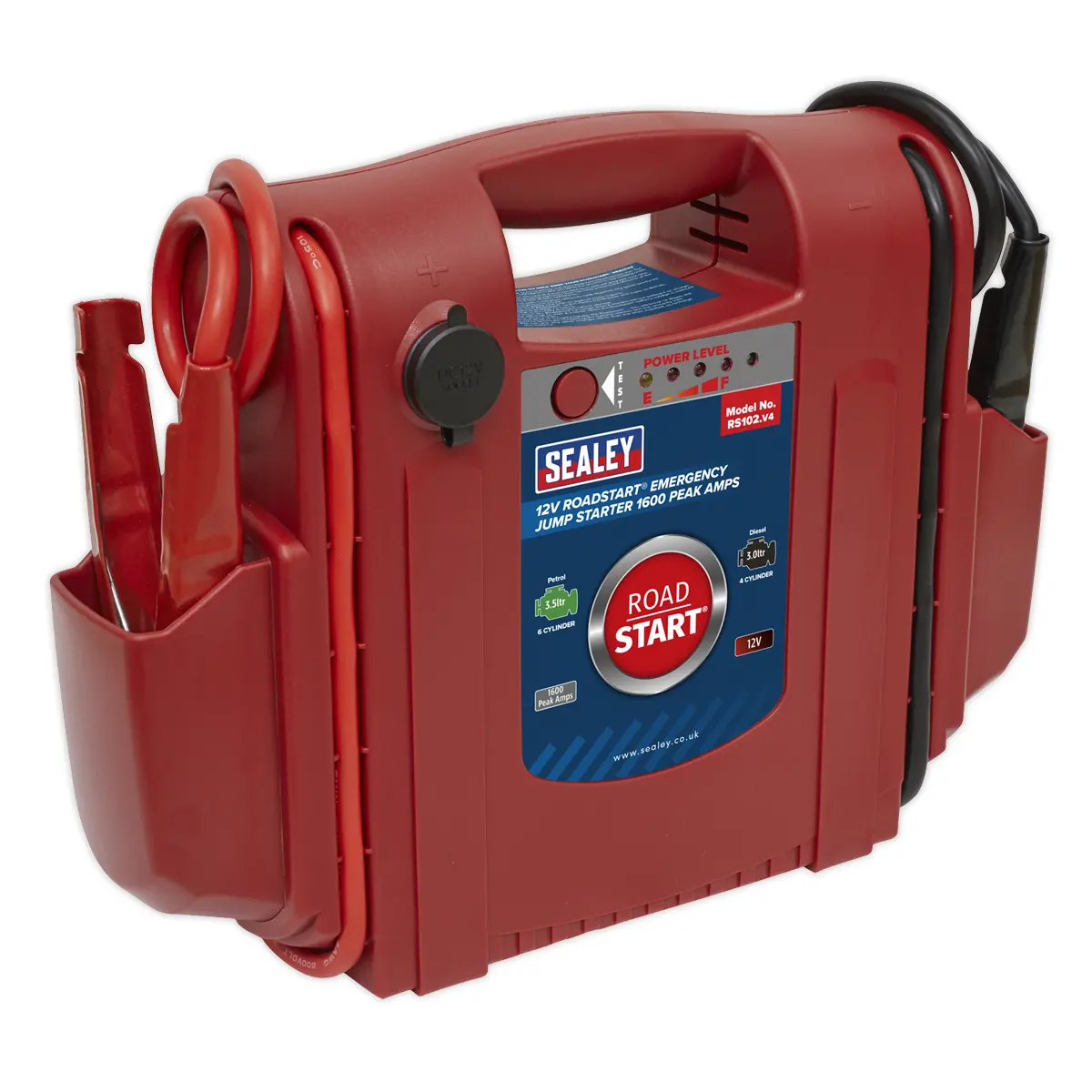 Sealey Roadstart® 12V Emergency Jump Starter 1600 Peak Amps Rs102 1