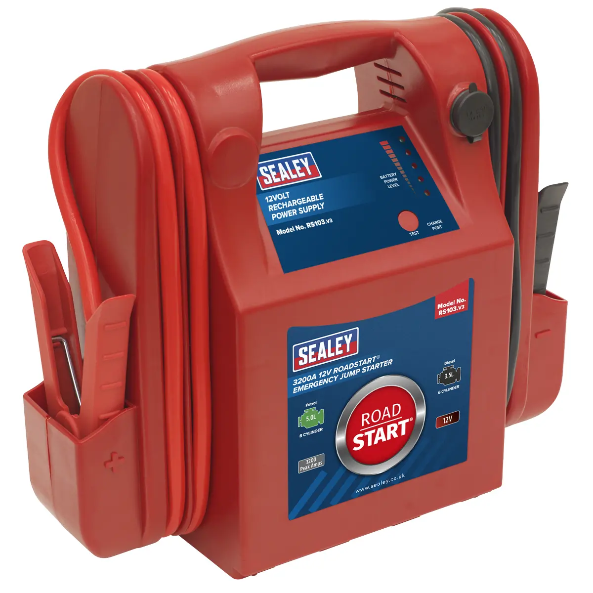 Sealey Roadstart® 12V Emergency Jump Starter 3200 Peak Amps Rs103 1