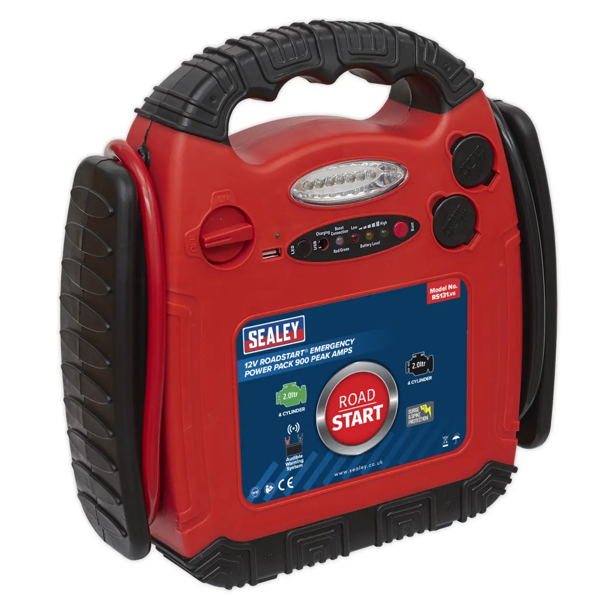 Sealey 12V Emergency Jump Starter 900 Peak Amps Rs131 1